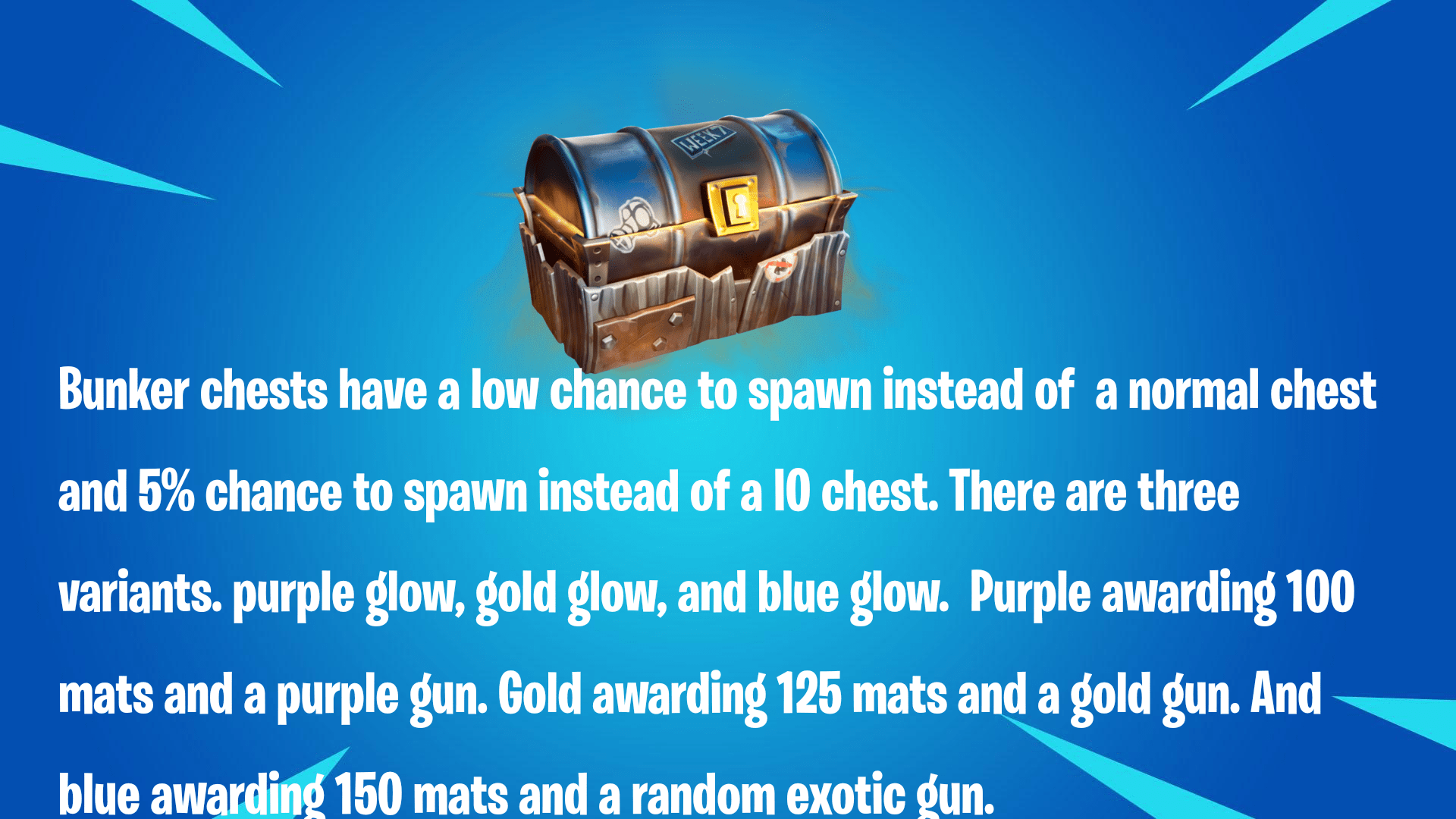 A scuffed idea on how Bunker chests could return/give exotic items for