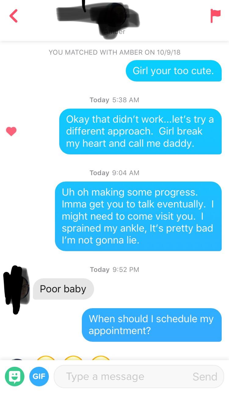 You guys inspired me with your witty pickup lines. r/Tinder