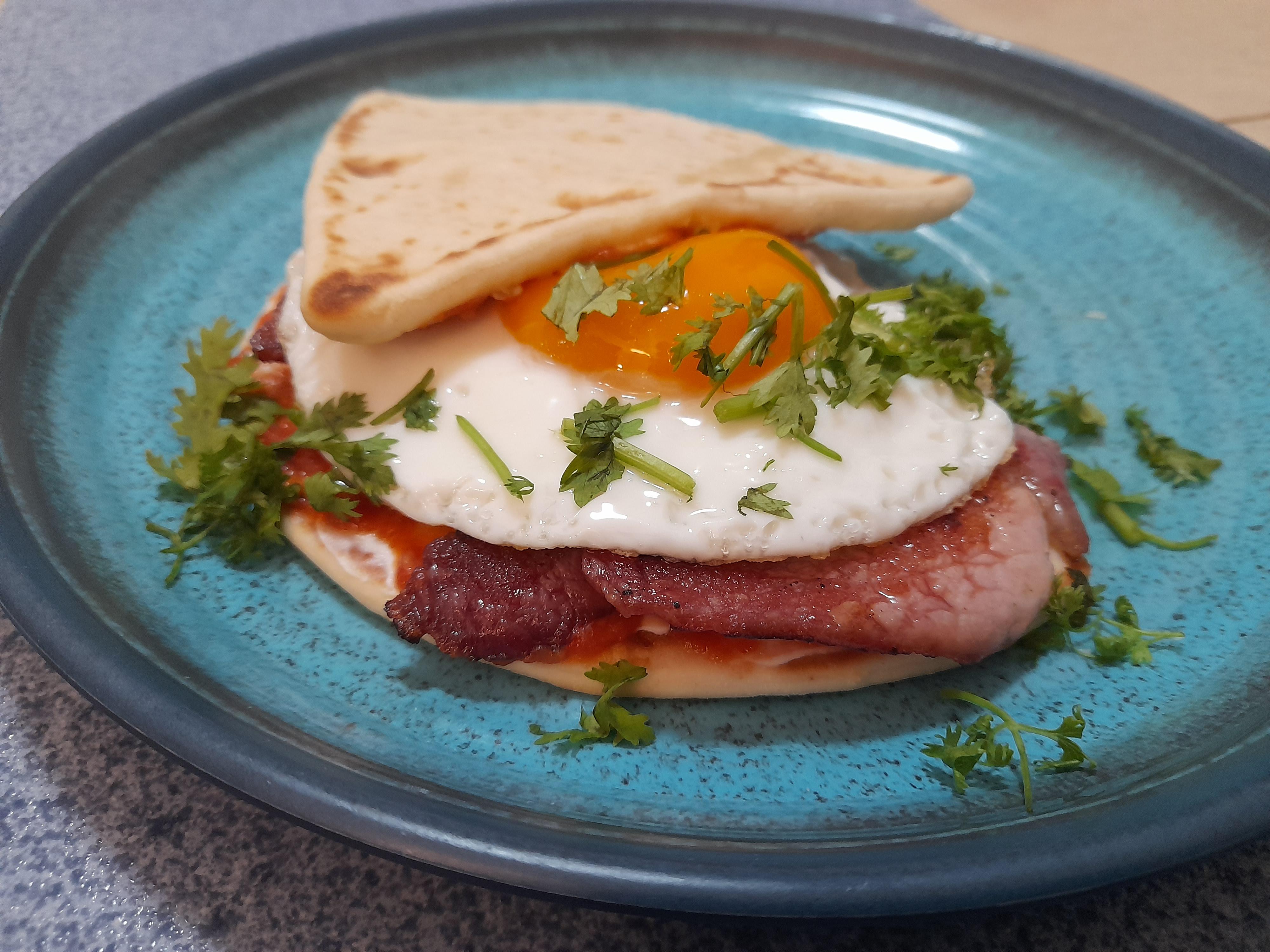 Week 21 eggs Dishoom bacon naan roll r/52weeksofcooking