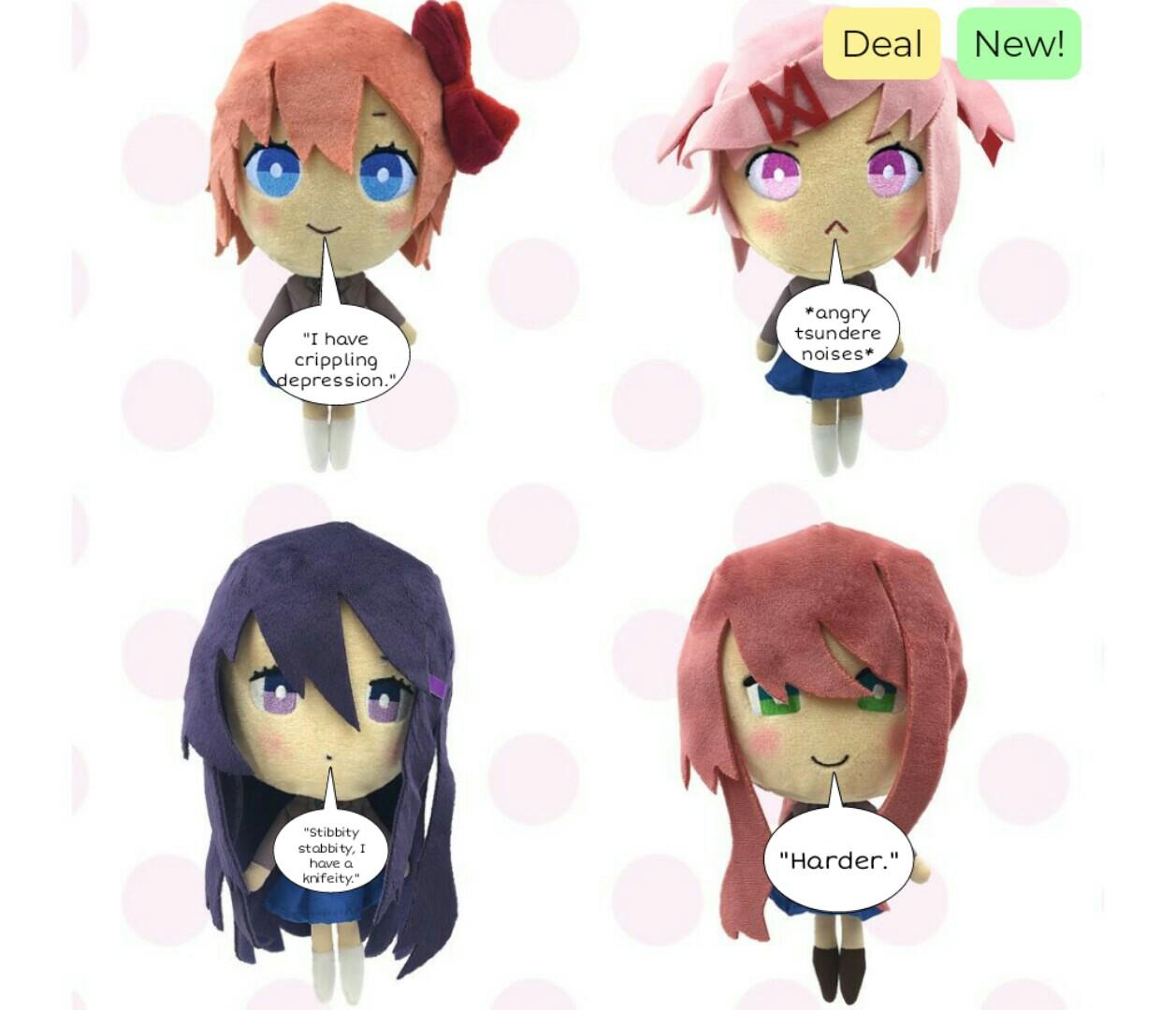 Yuri Plush Figure Doki Doki Literature Club DDLC Plush Figures Toys & Games