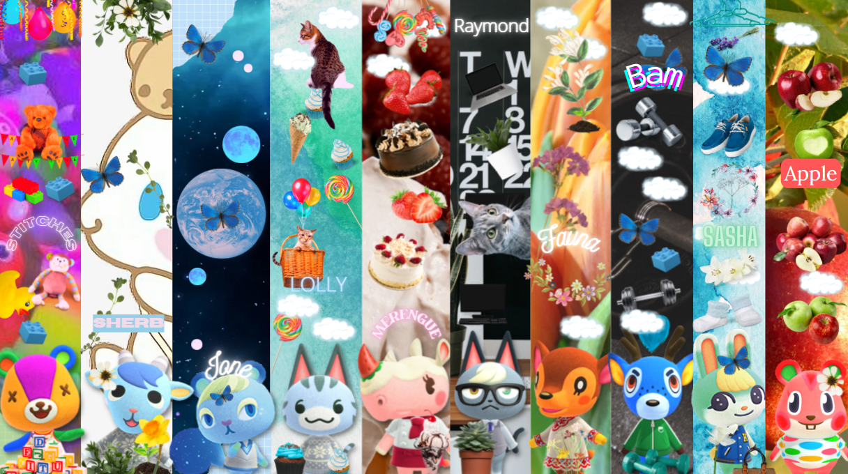 I made a wallpaper with all my villagers on it! AnimalCrossing