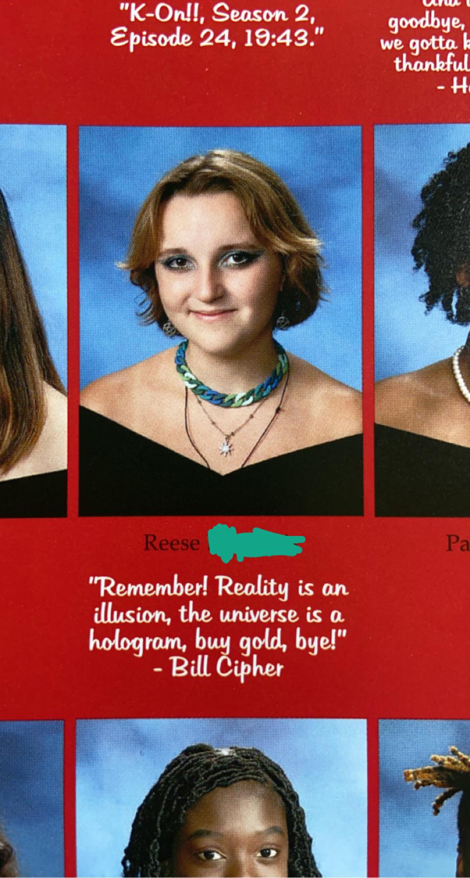 My senior Quote! 🌲 r/gravityfalls
