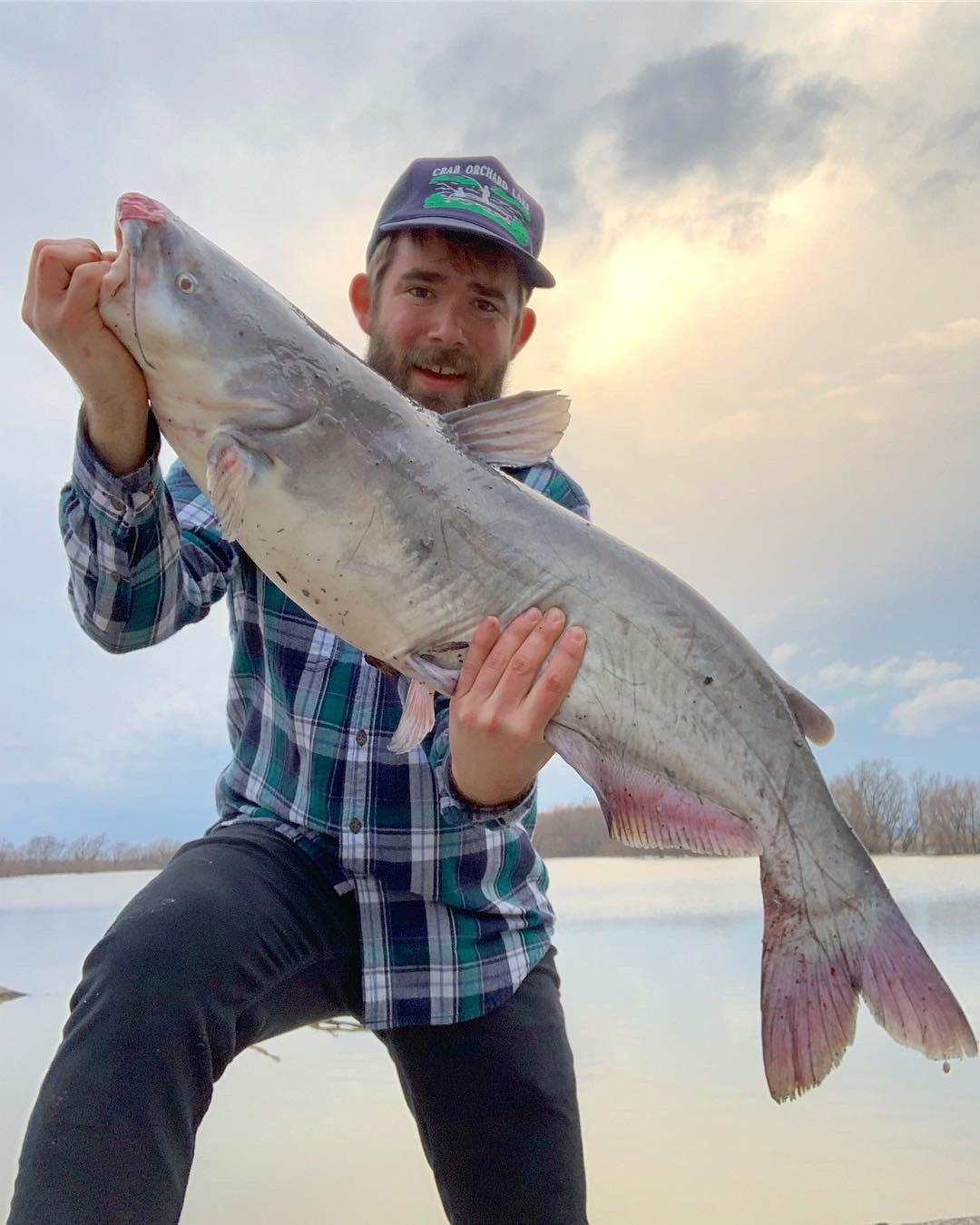Personal best catfish! 36 inch blue from the Big Muddy River in
