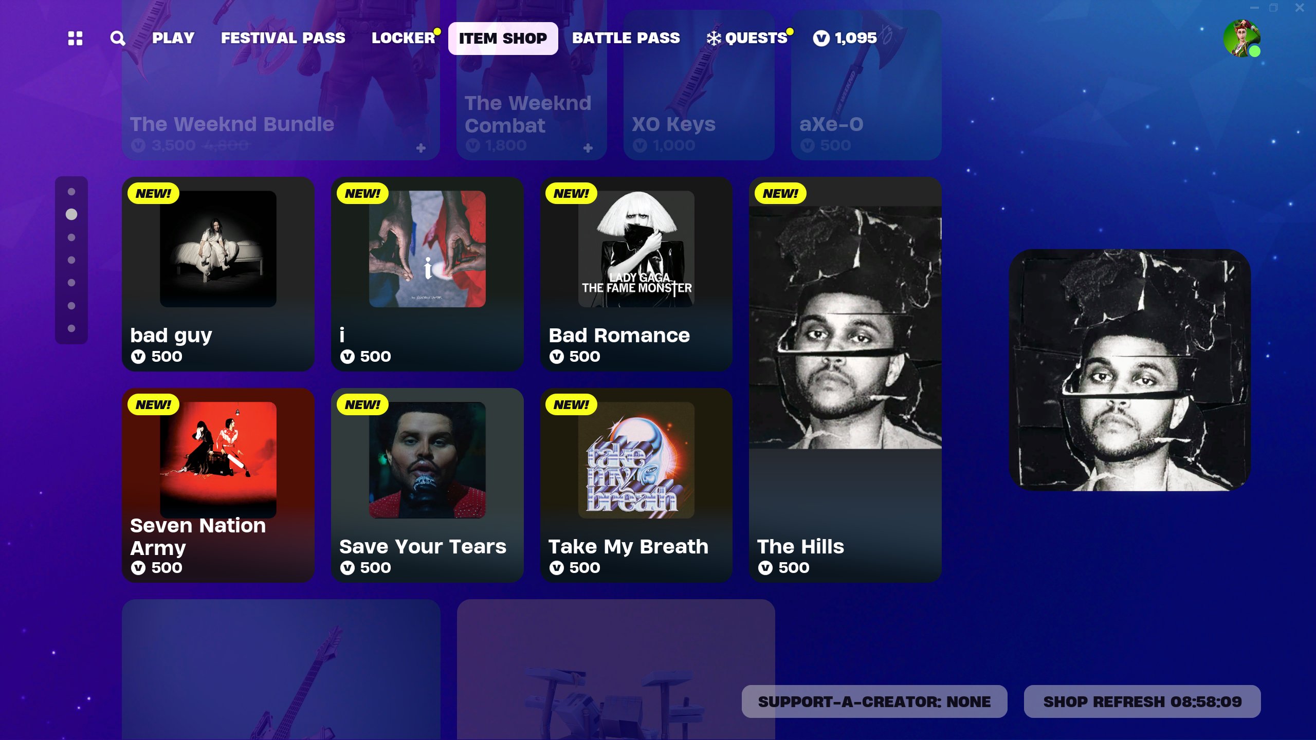 Songs in Fortnite Festival will cost 500 vbucks, so like 5 dollars per