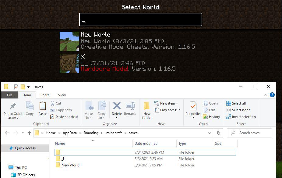 why is my world not showing up? i have optifine and it auto saved it