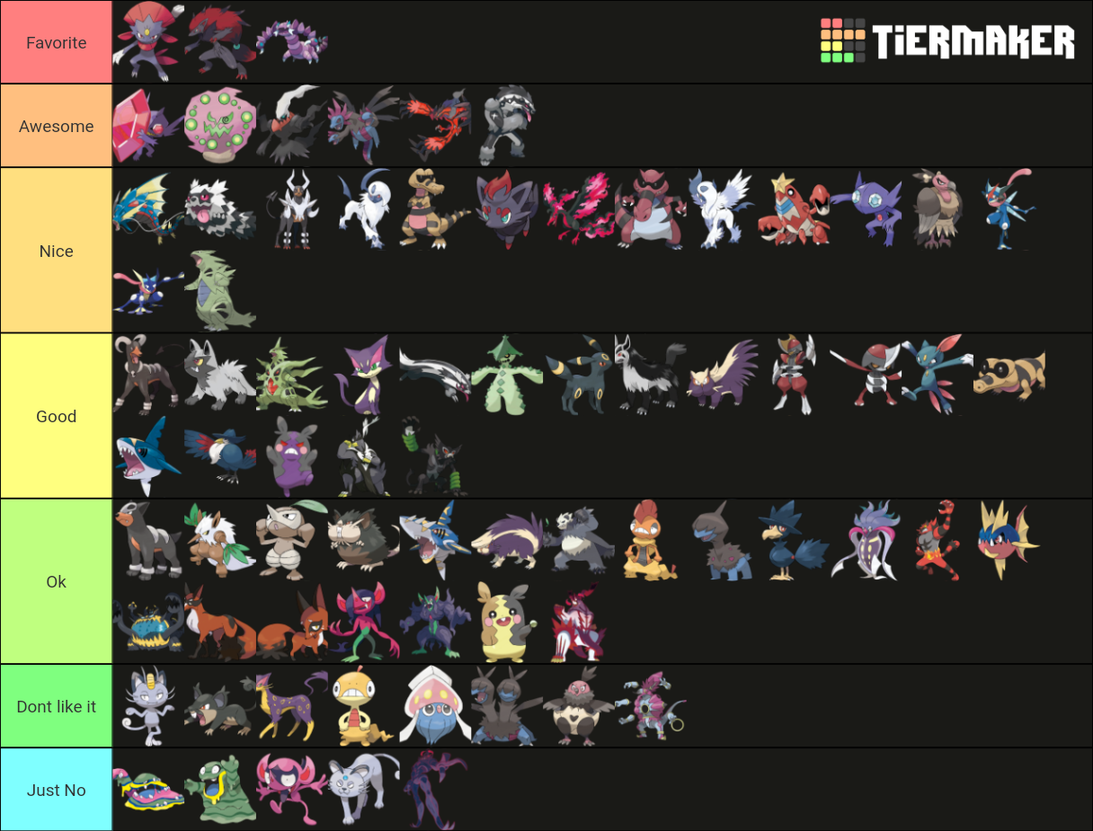 Pokemon Dark Type Names