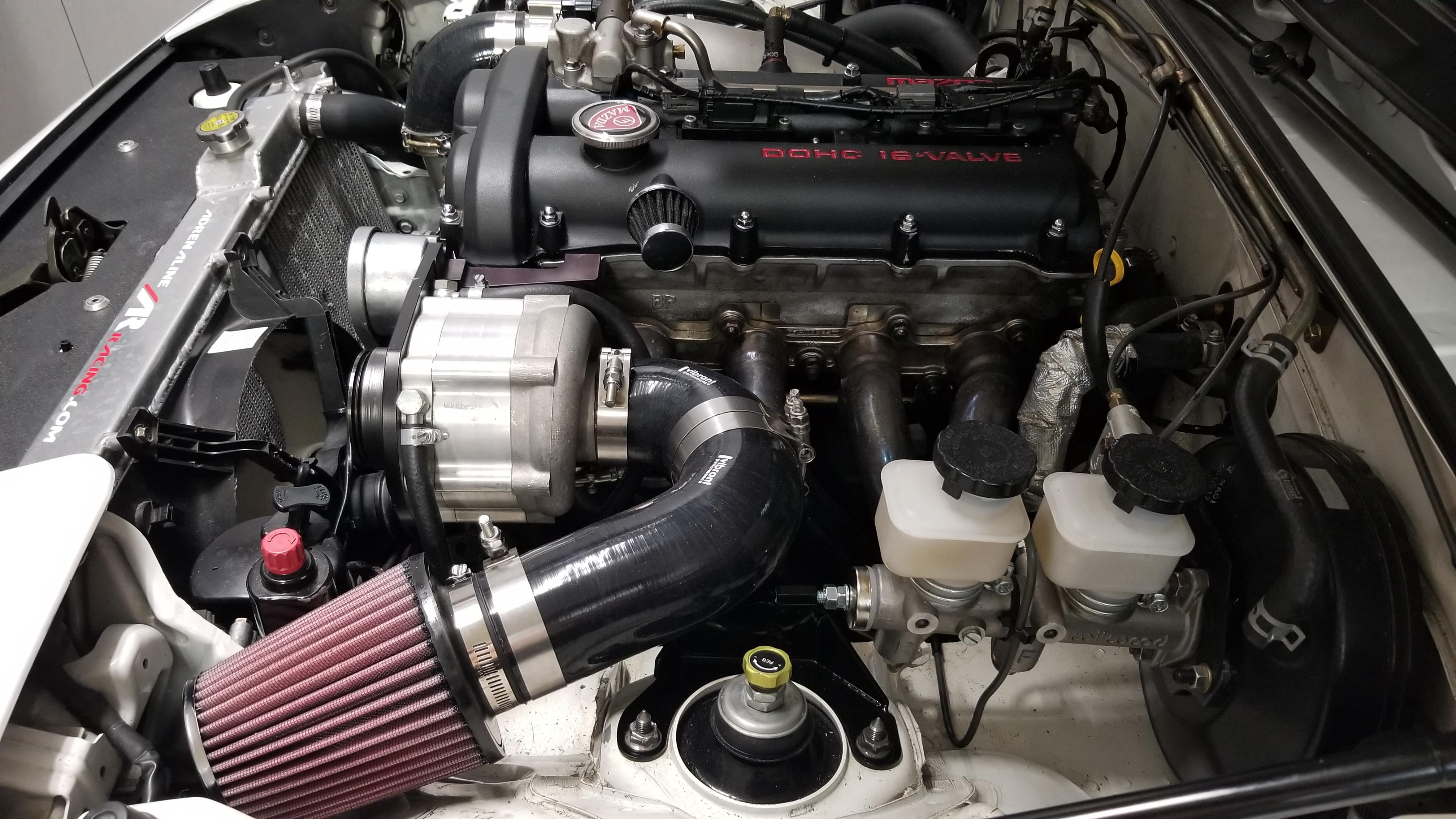 Reworked air intake with new Vibrant couplers and K&N filter to fit the