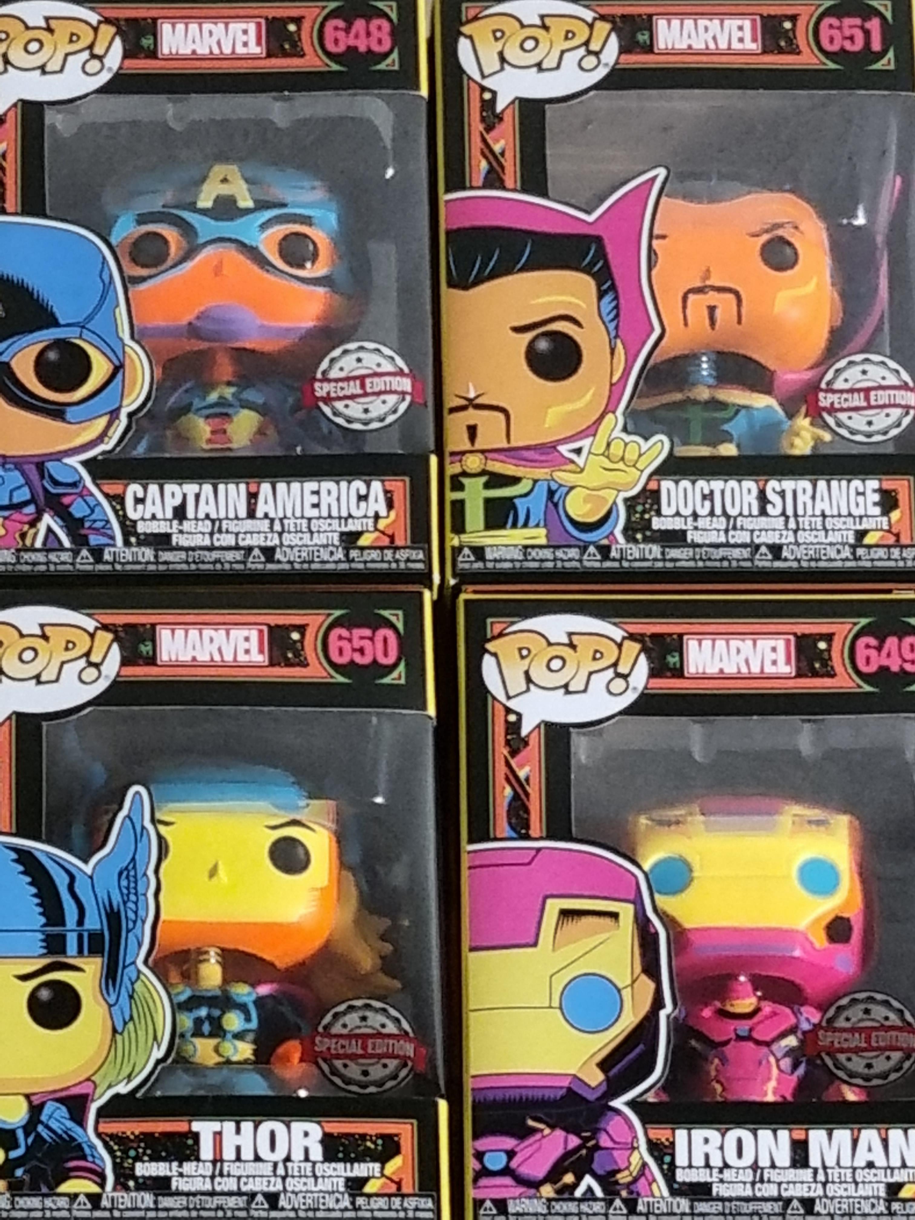 All my black light marvel pop figures....so far))) r/TopPops