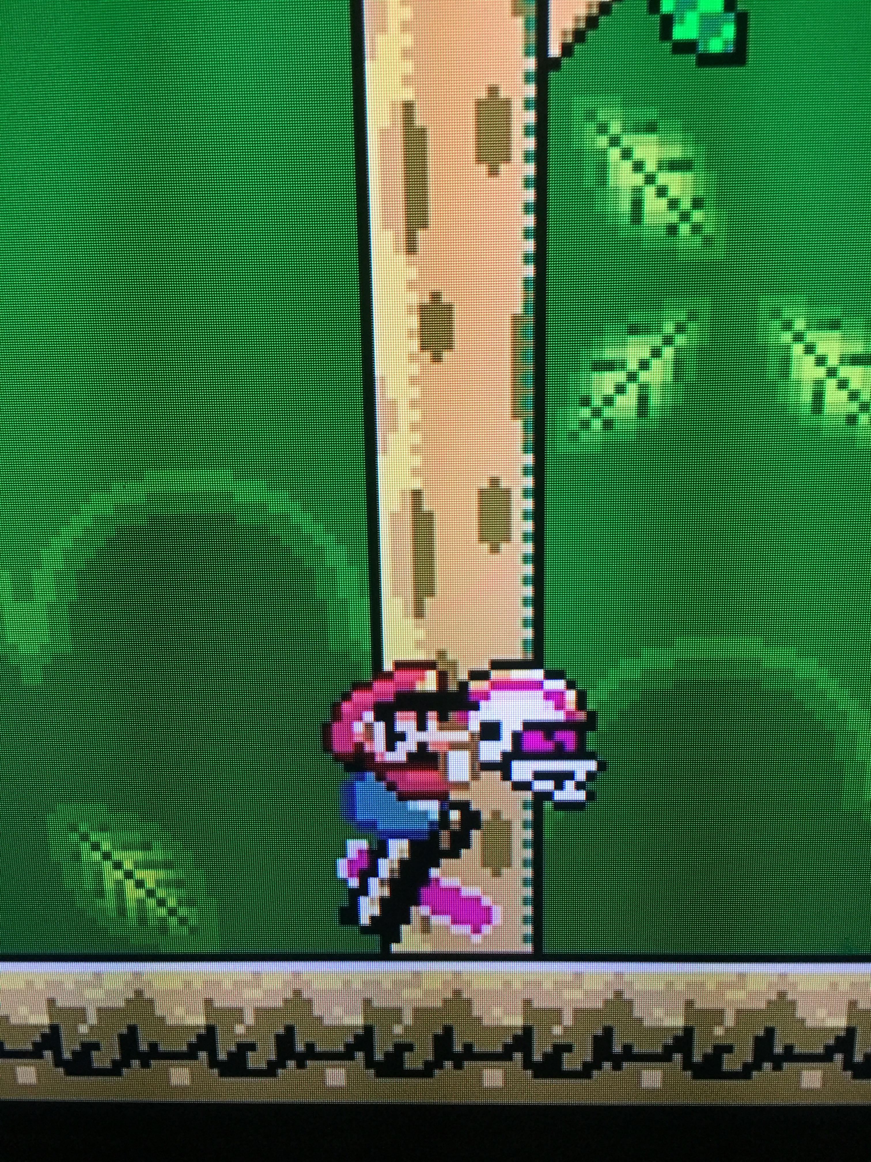 Sacrificed my yoshi to make a jump, then I go through a pipe and I’m