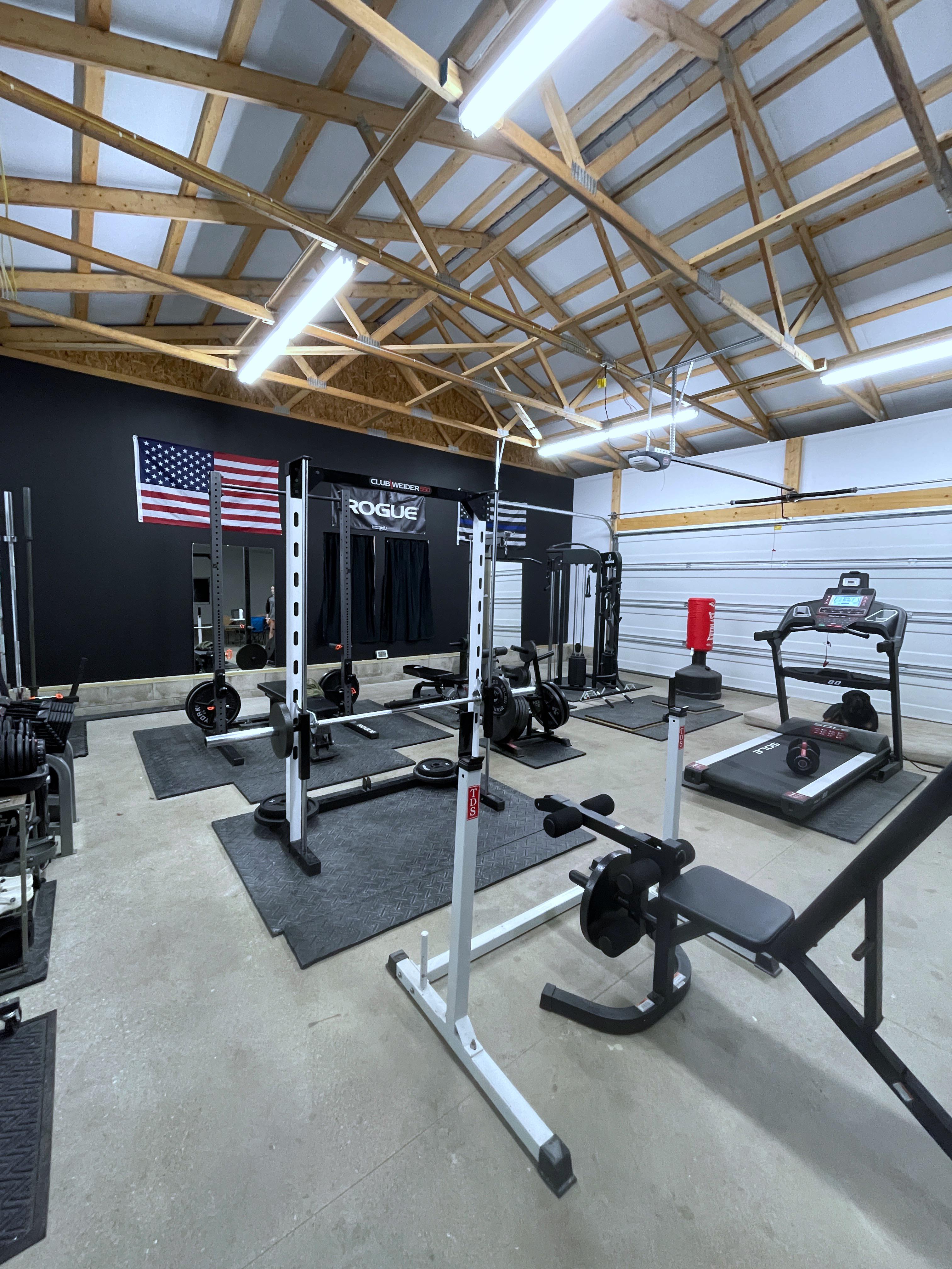 Finished setting everything up in my barn home gym. Great place to get