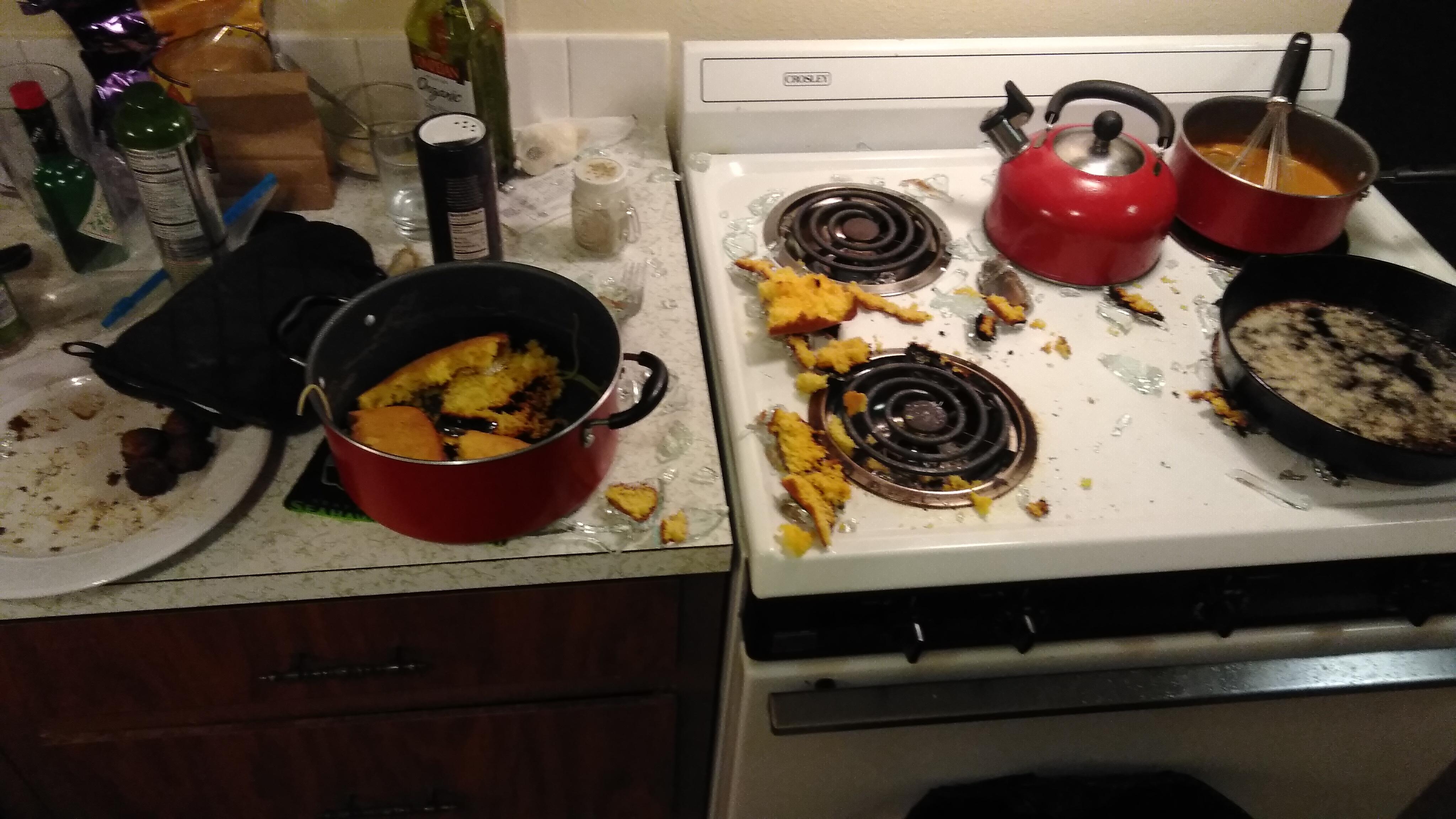 This is why you make sure all burners are turned off before placing any