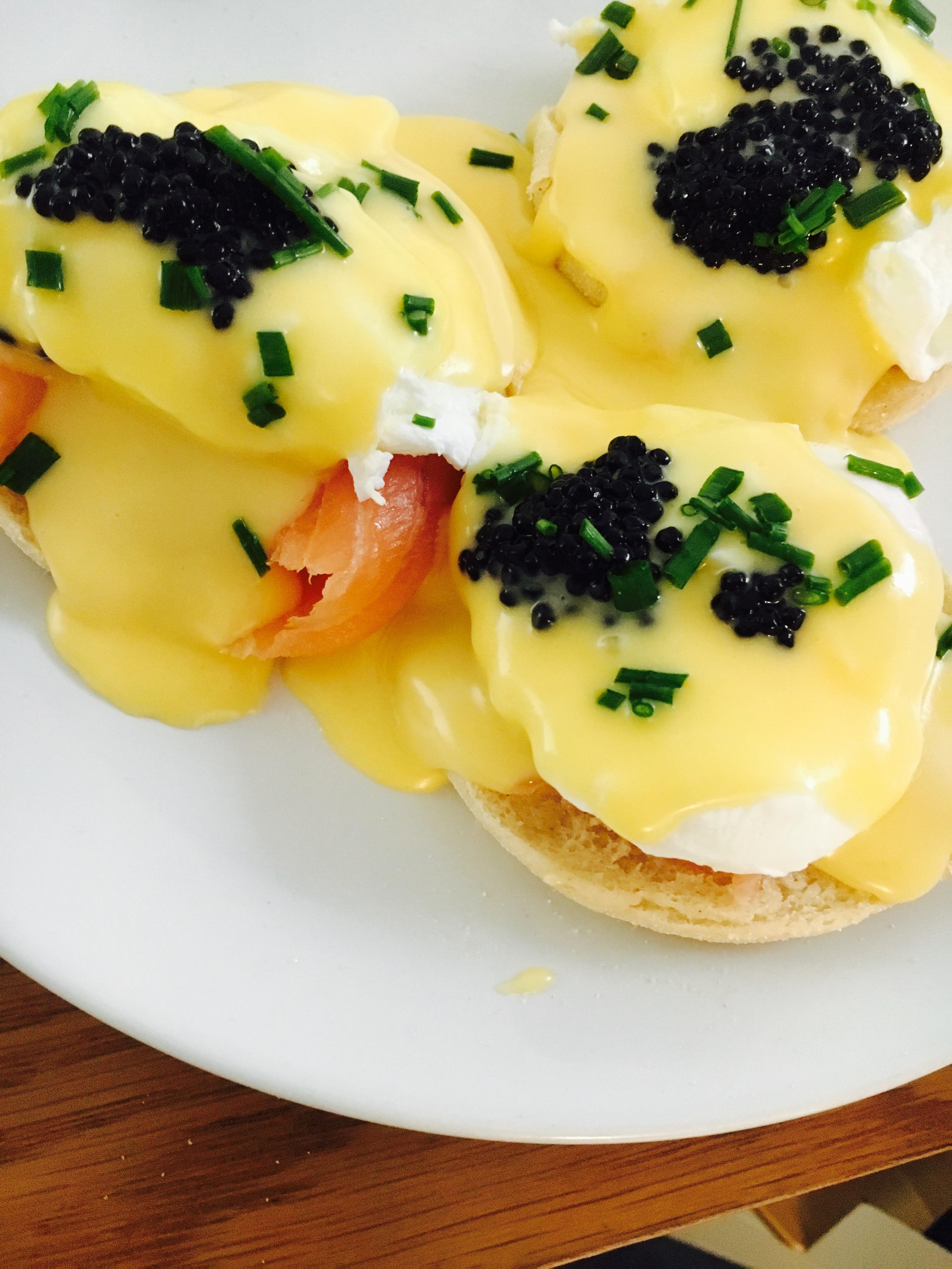 [Homemade] Eggs Royale with Chives & Caviar r/food