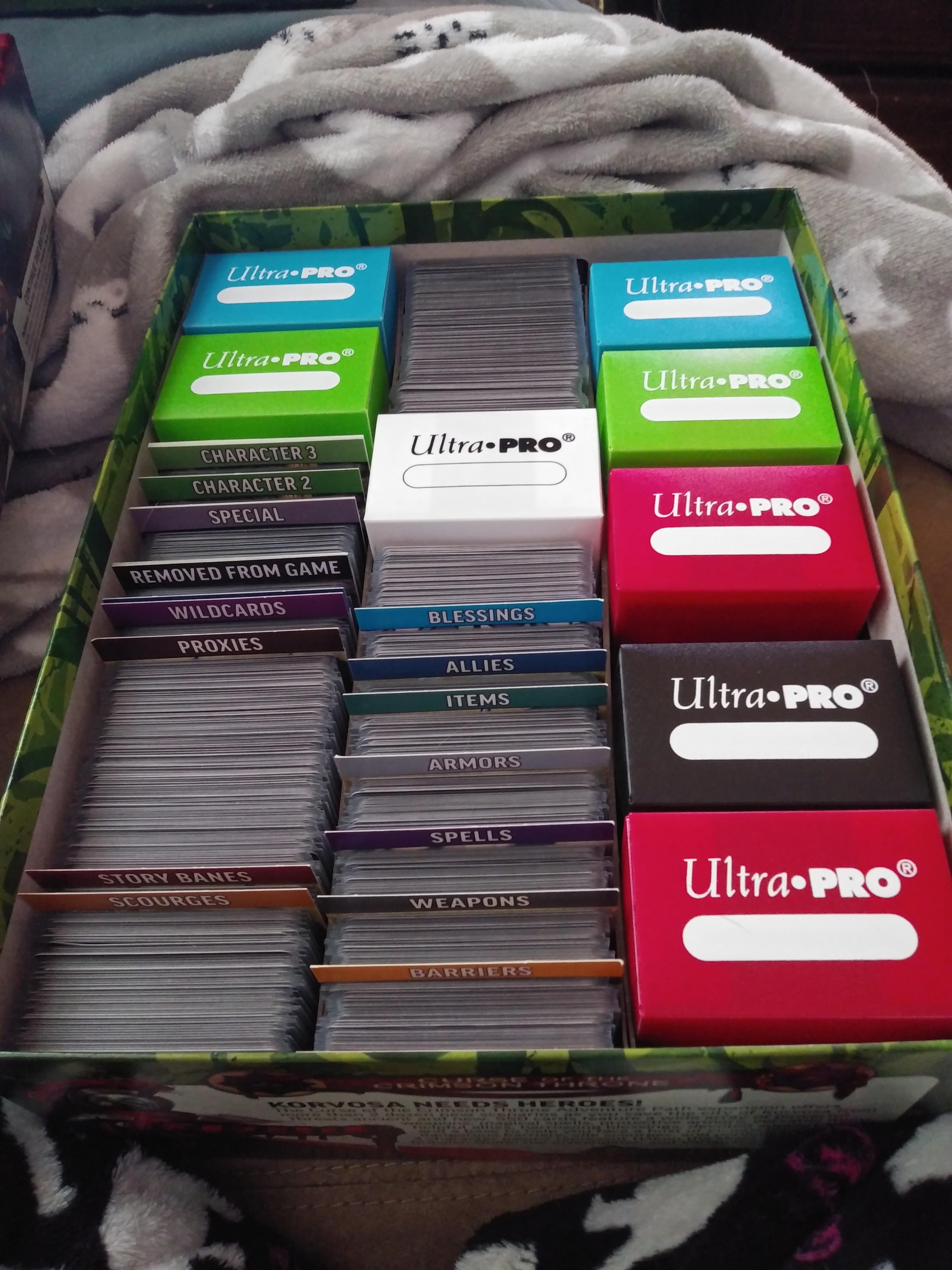 Box organization. (Sleeved cards) r/Pathfinder_ACG