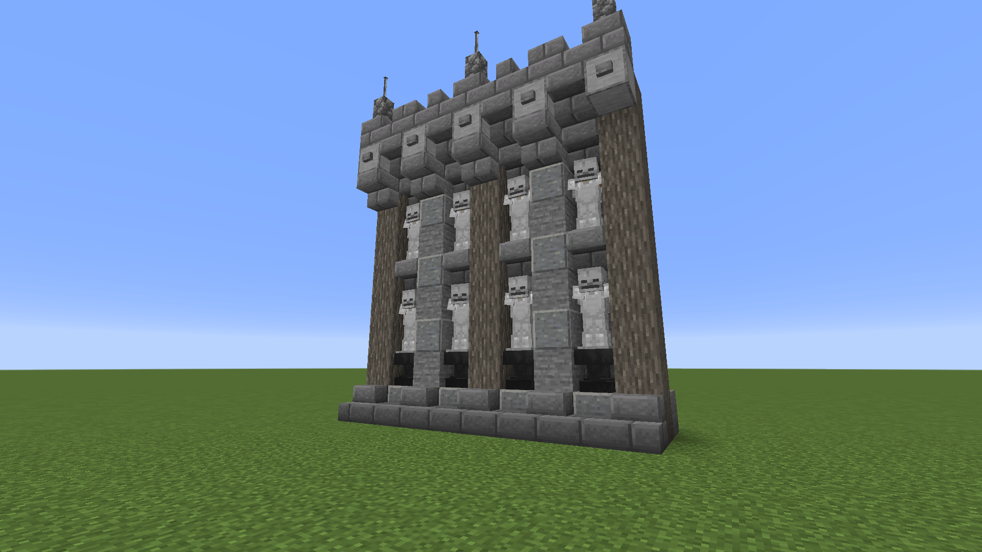 Castle wall design, you can also use netherite armor r/Minecraft