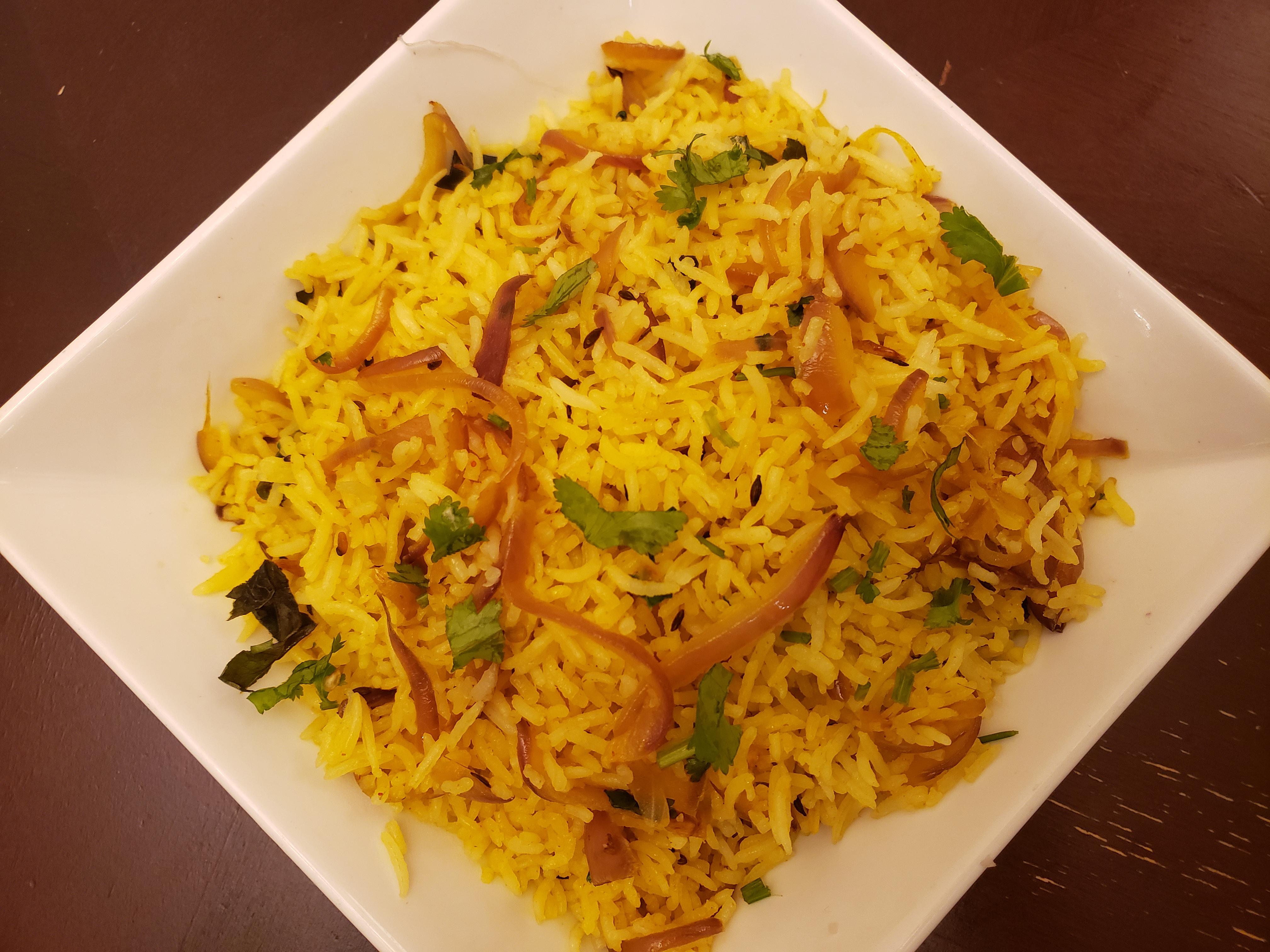 "Onion Fried Rice" simple and versatile rice side dish with few