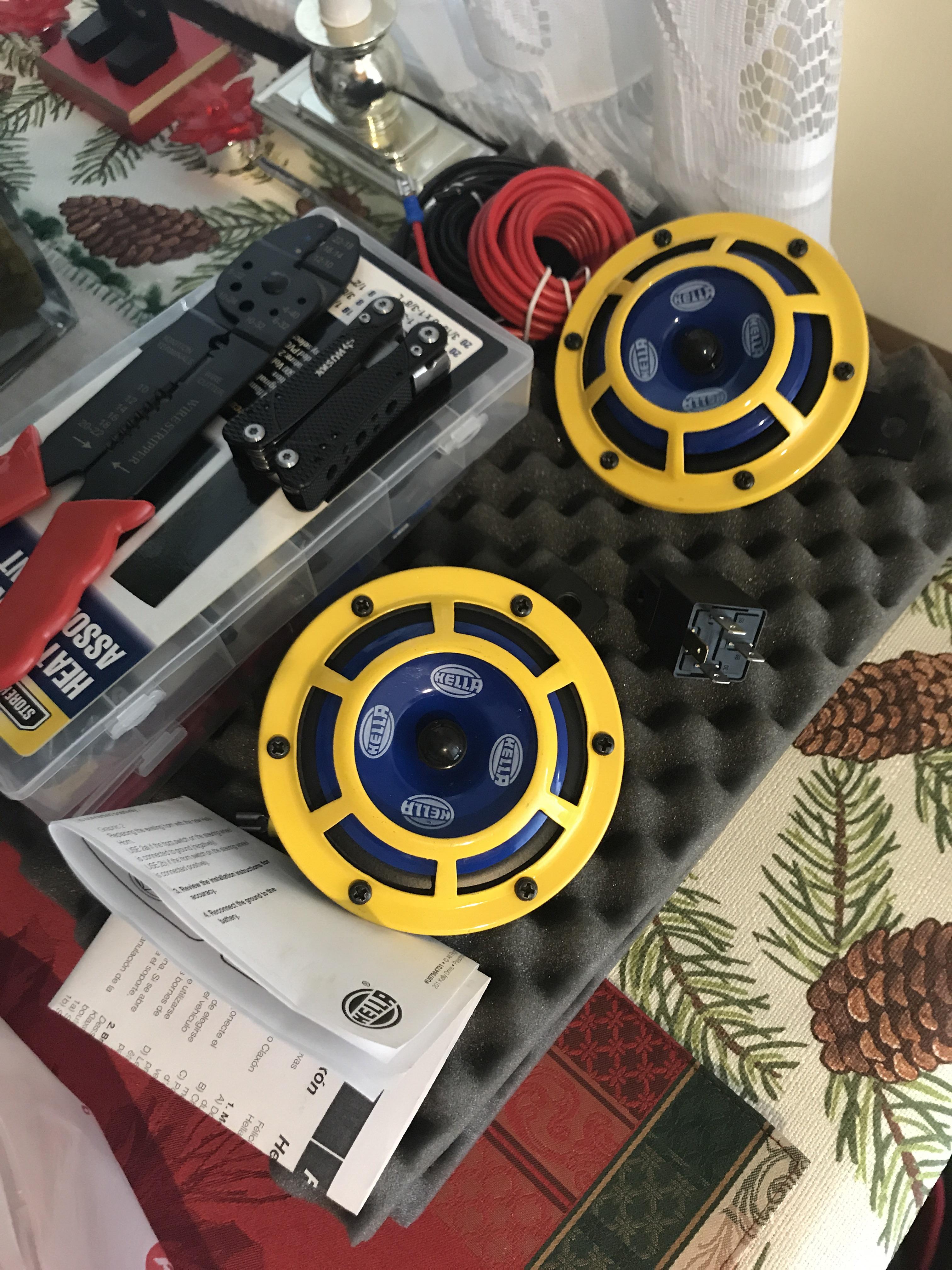 Hella horns installation r/civic