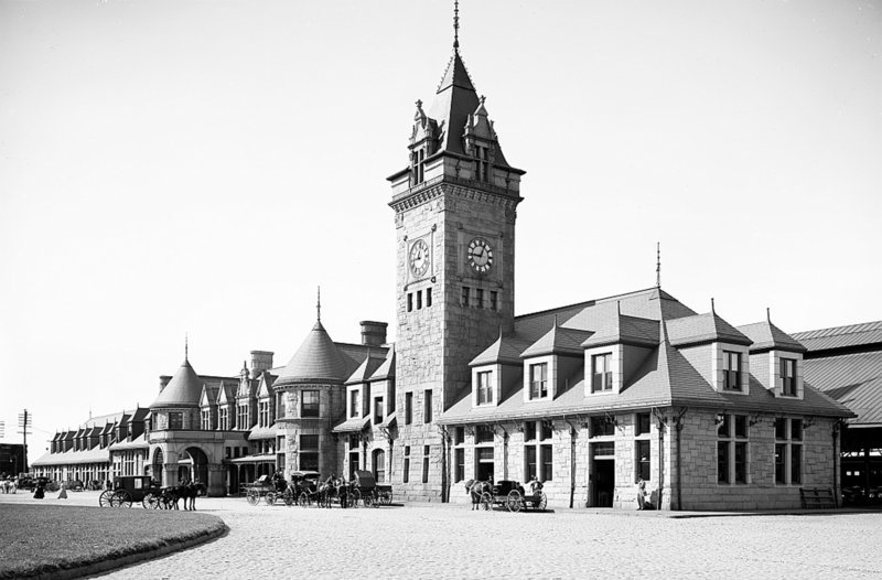 Union Station in Portland, Maine. Built 1888, demolished 1961. Replaced