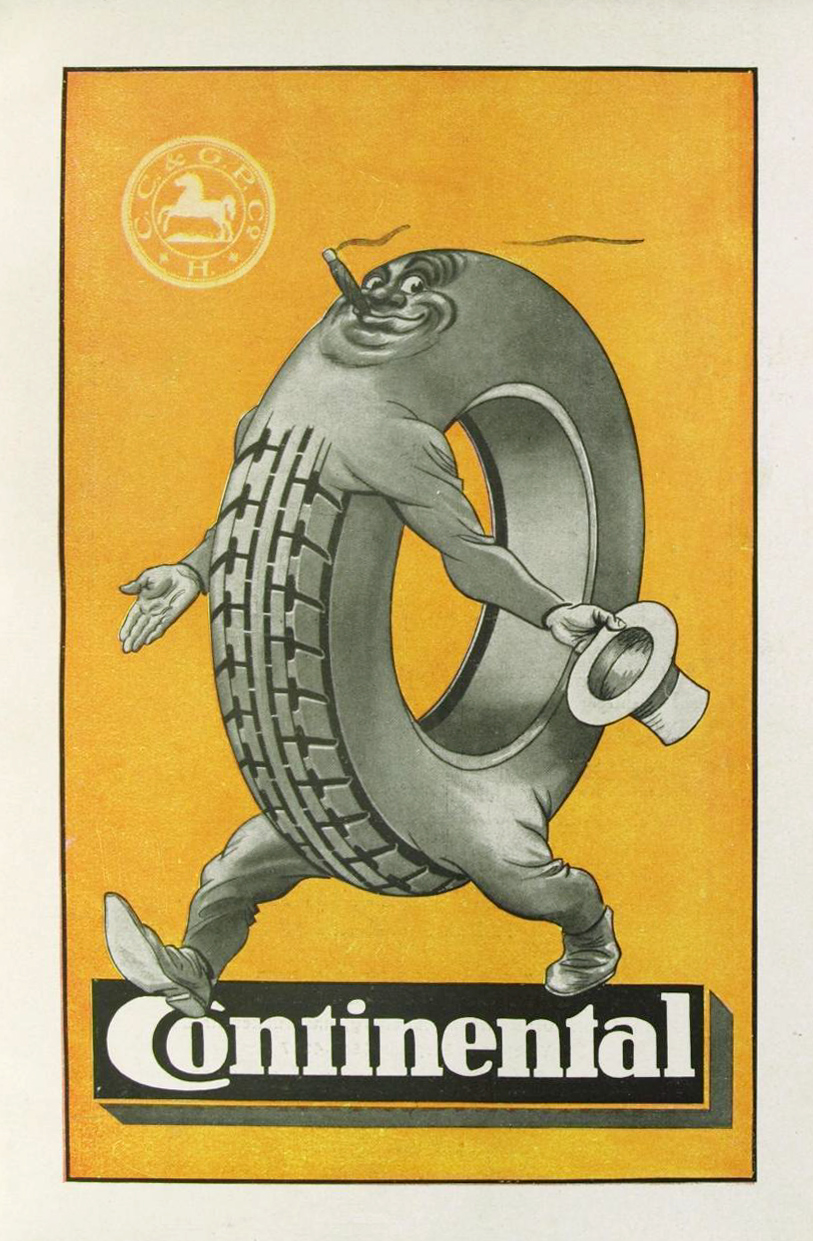 Continental Tires, Germany, 1928 r/vintageads