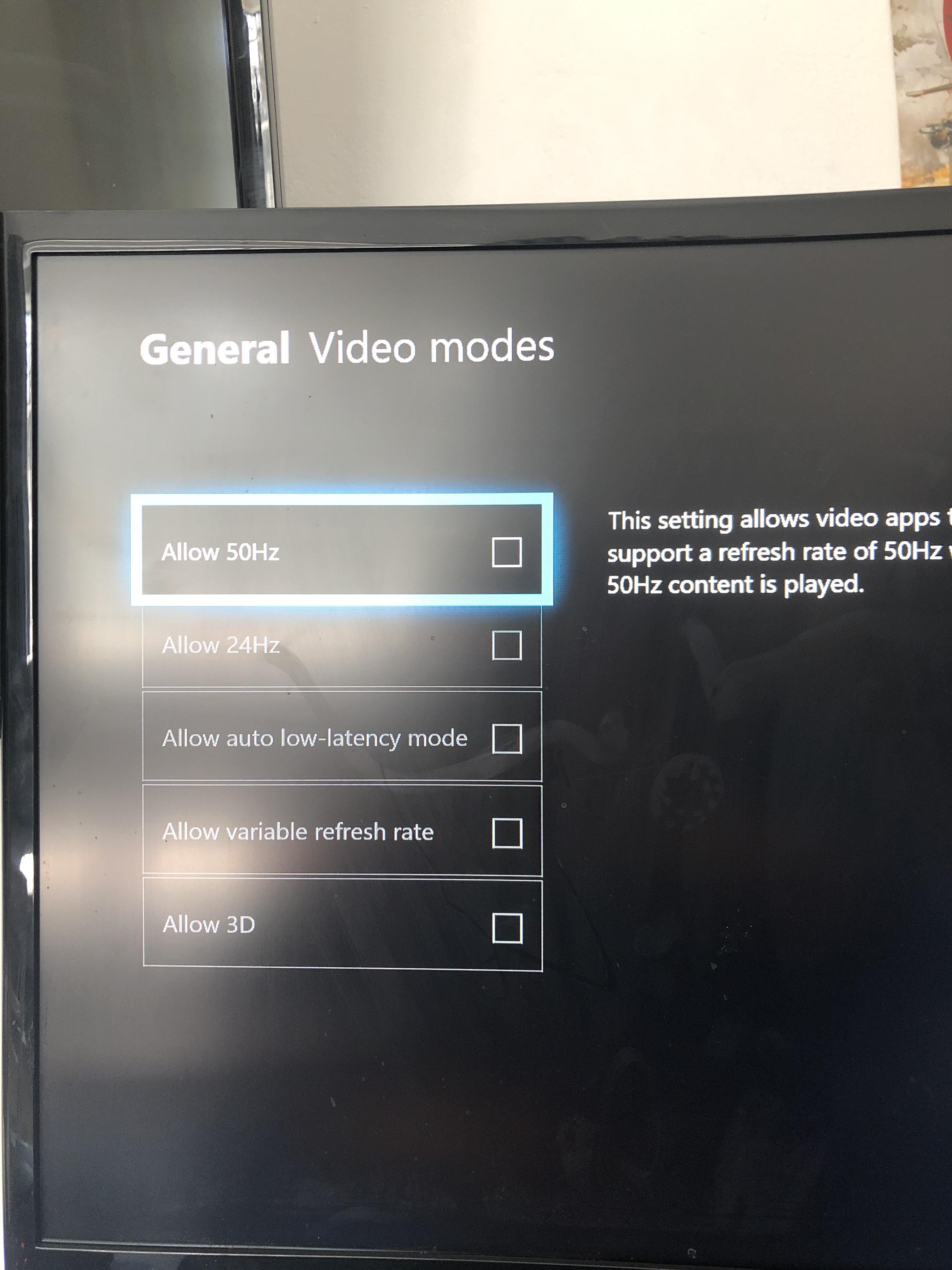 Variable refresh rate greyed out. Anyone know why? xboxone