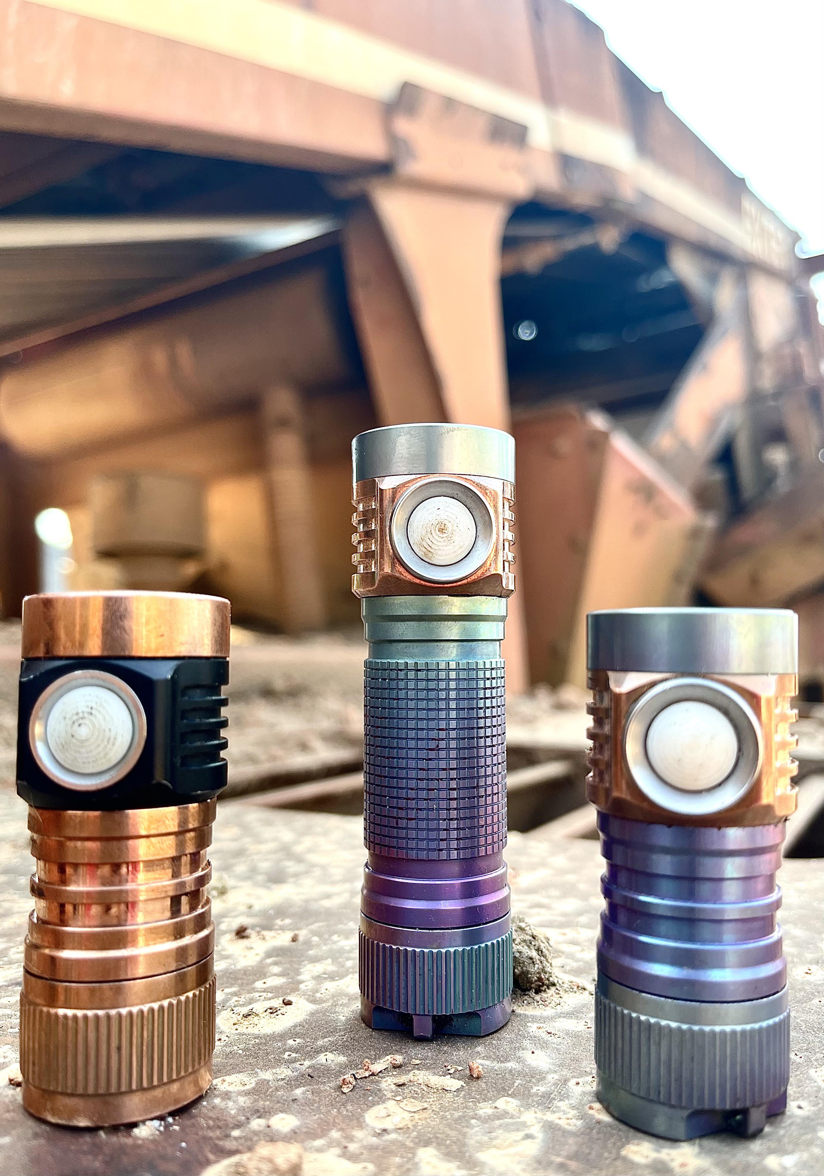 Been playing around with anodizing my Ti hanklights r/Hanklights