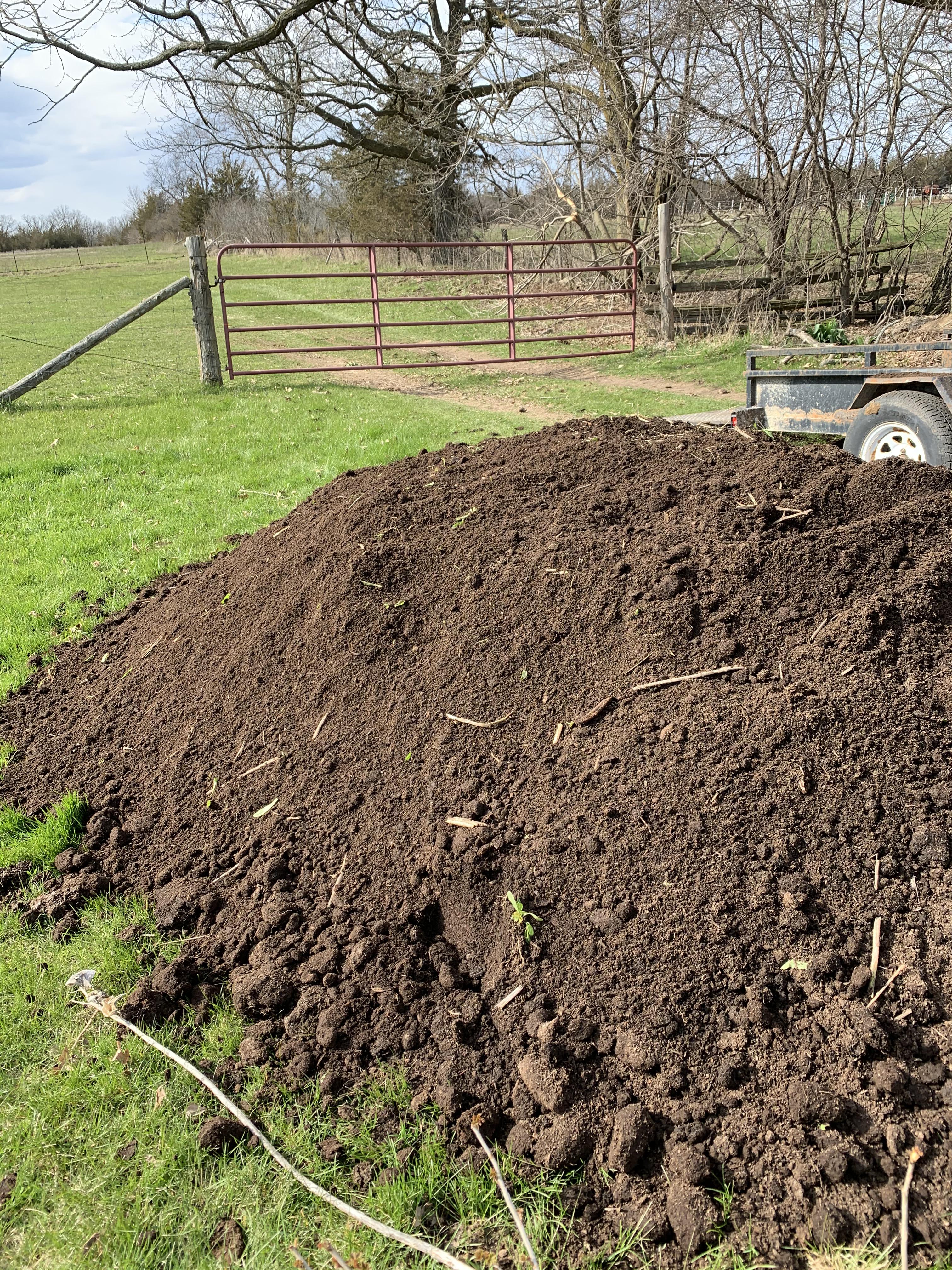 Mushroom compost pile from the local factory. Questions in comments