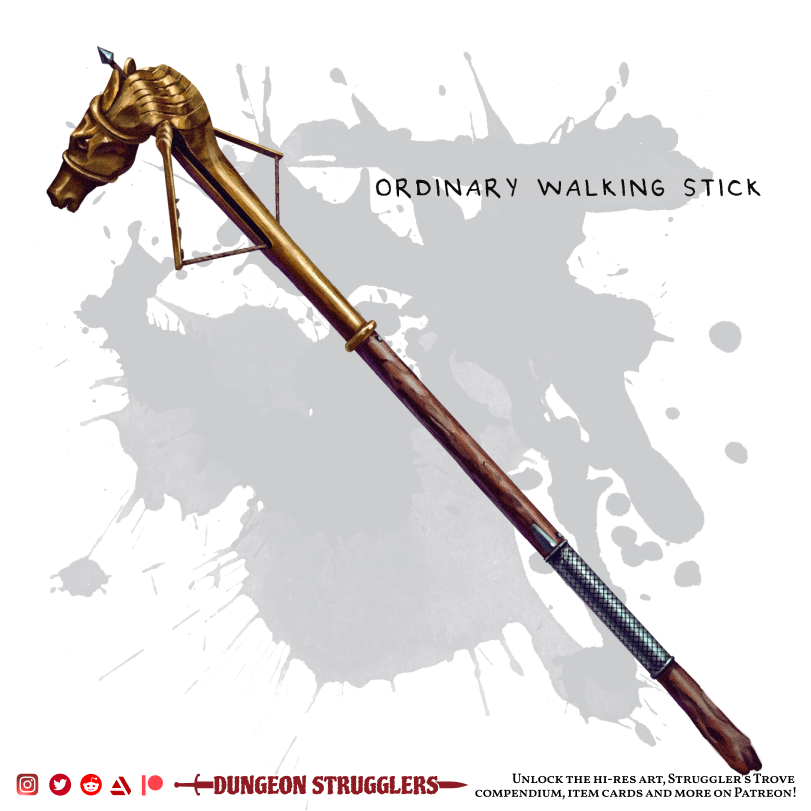 New item! Ordinary Walking Stick Weapon (quarterstaff/light crossbow