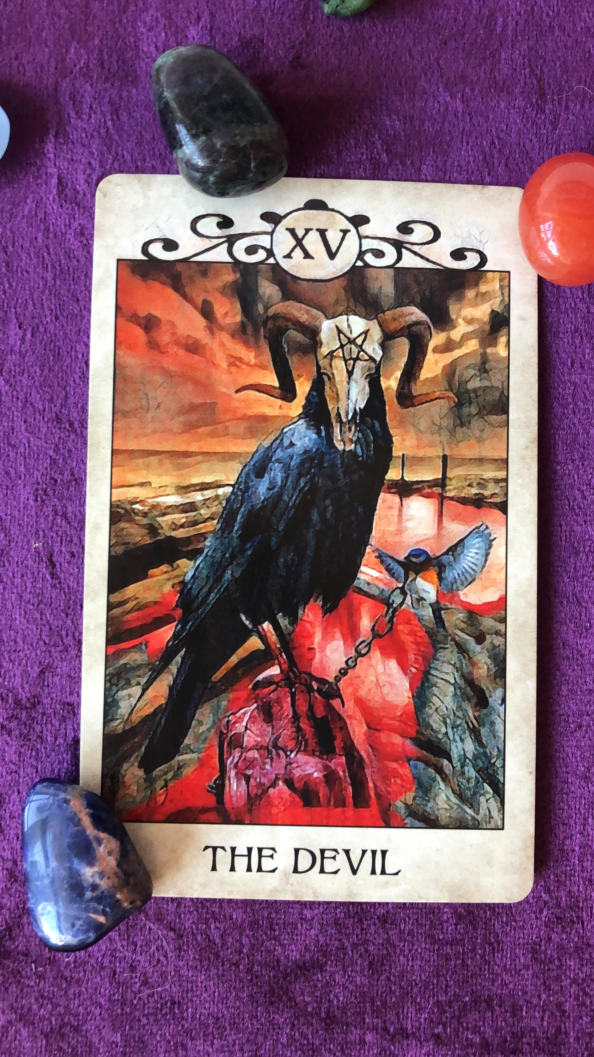 The Devil from the Crow Tarot deck. I think this is one of