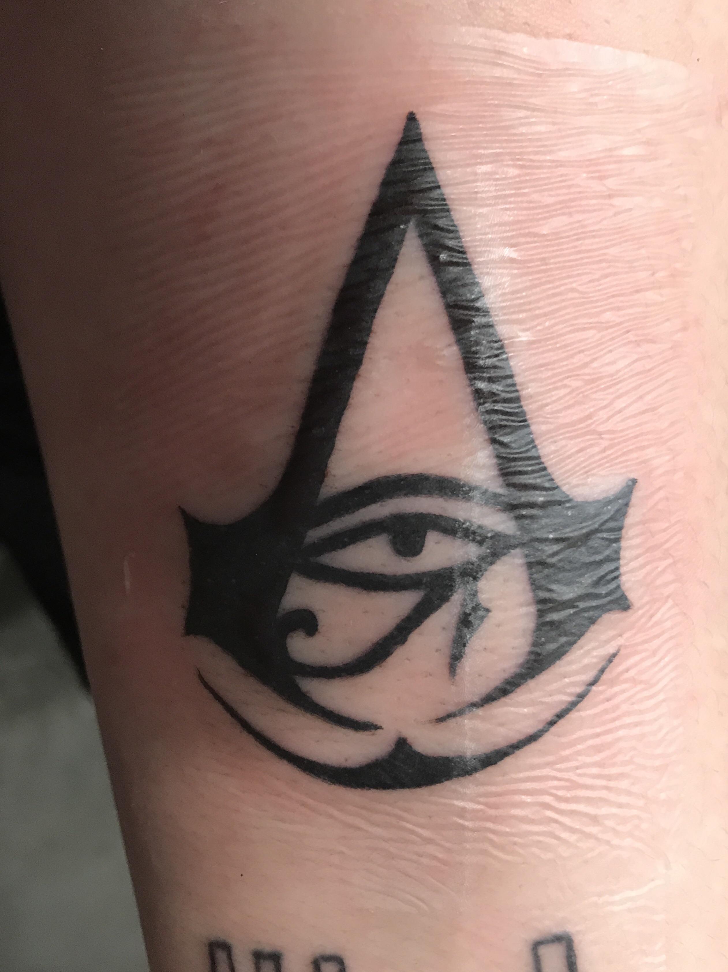 got an assassins creed origins tattoo today! gaming