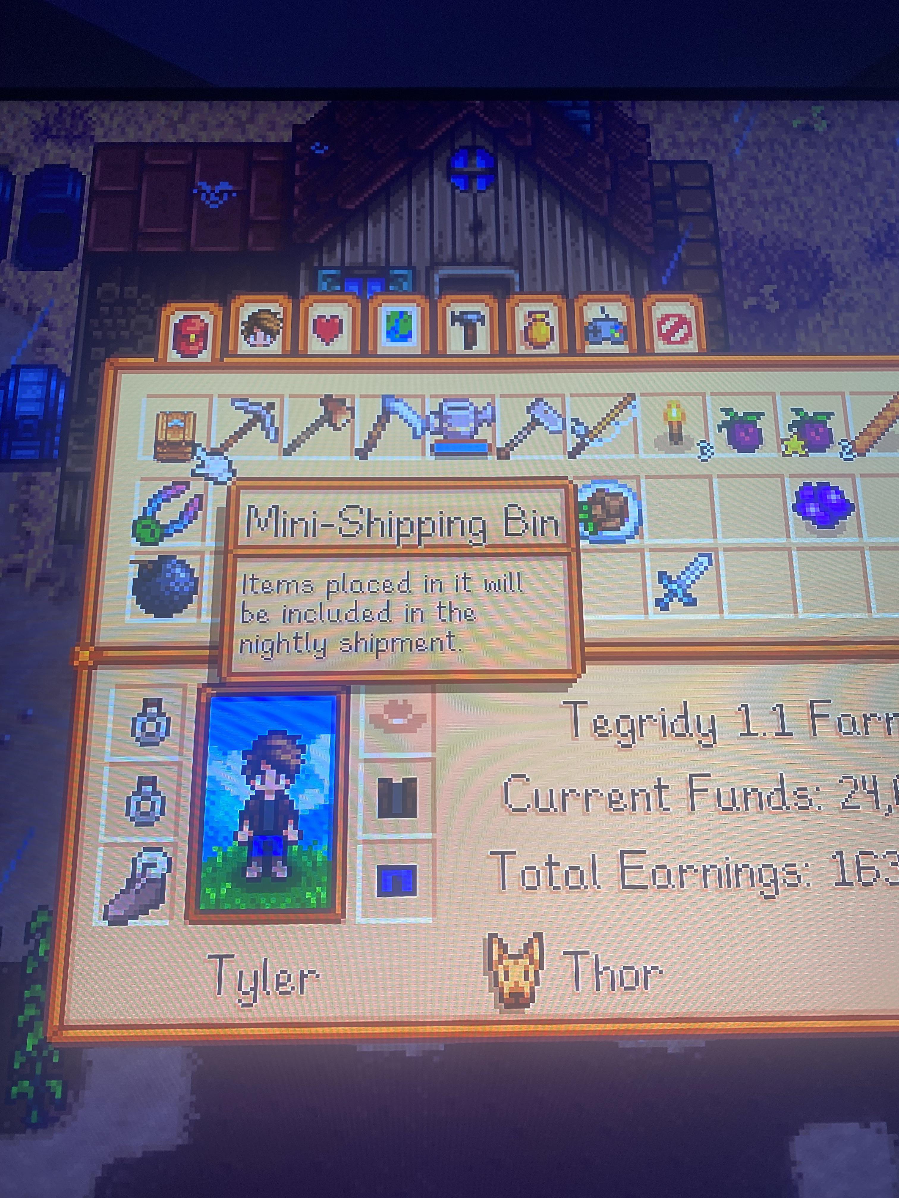 Where is the best place to put this mini shipping bin? r/StardewValley