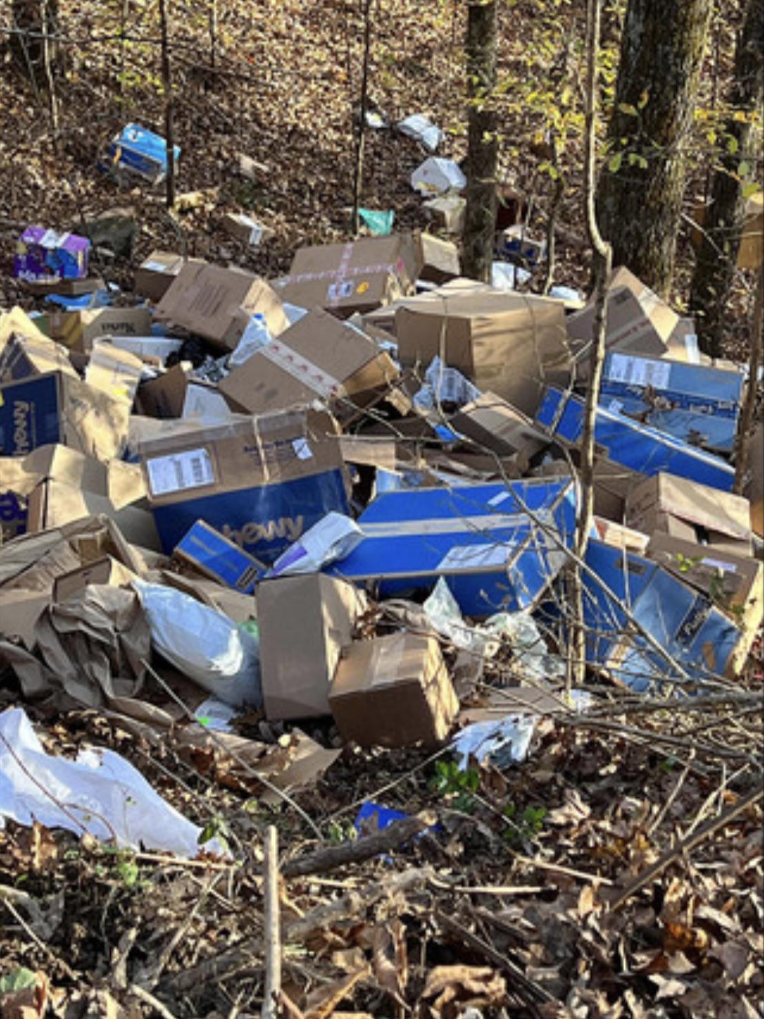 Hundreds of undelivered FedEx packages found at the bottom of a ravine