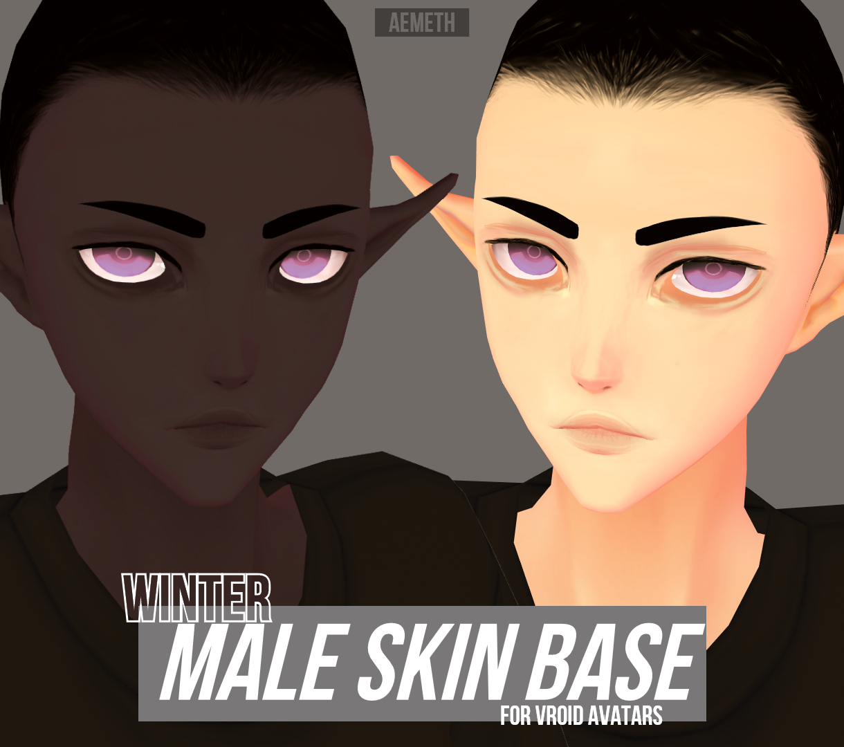 My free male VRoid avatar skin base is now complete. Inside you'll find