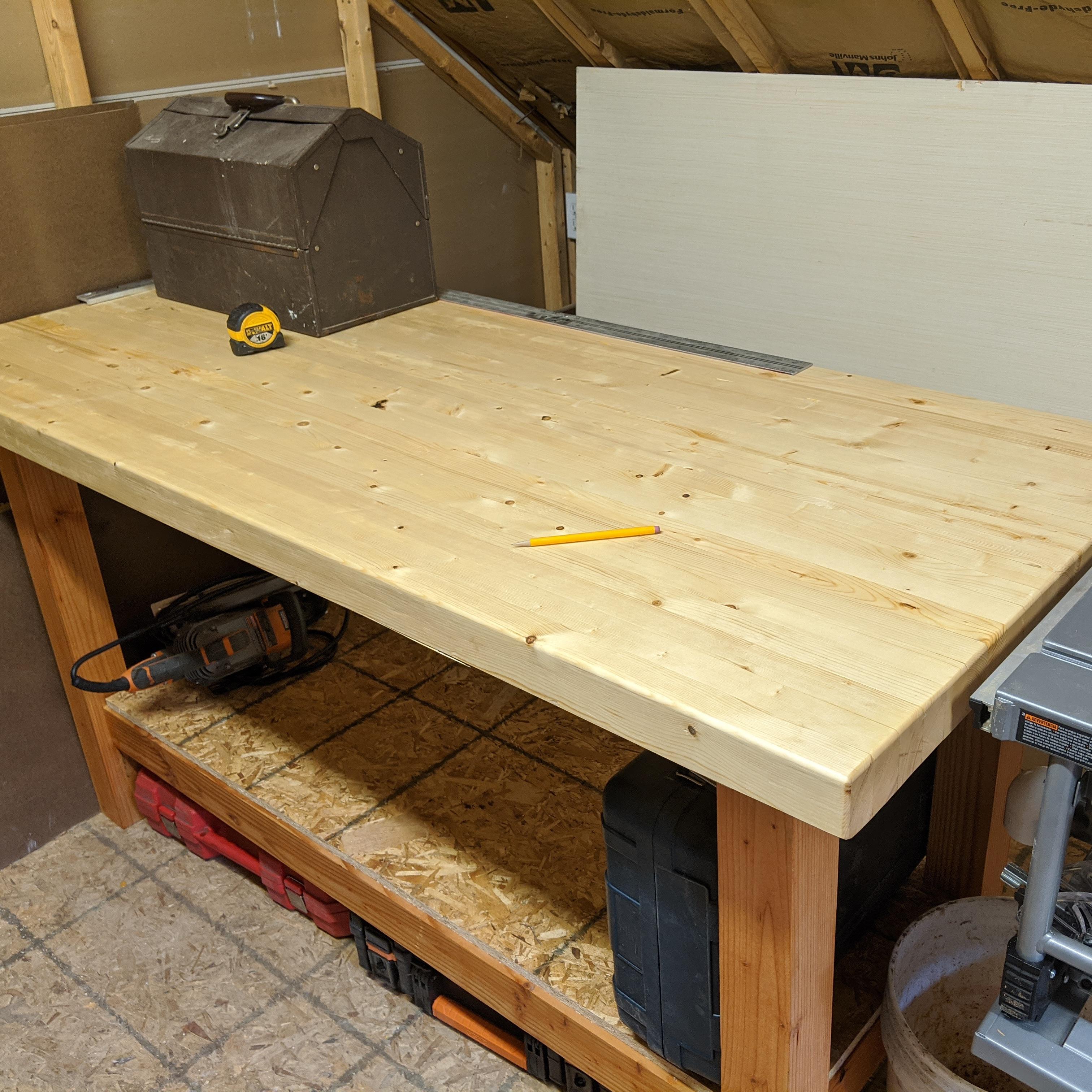Built my first significant bench. Frame is Doug fir mortise and tenon