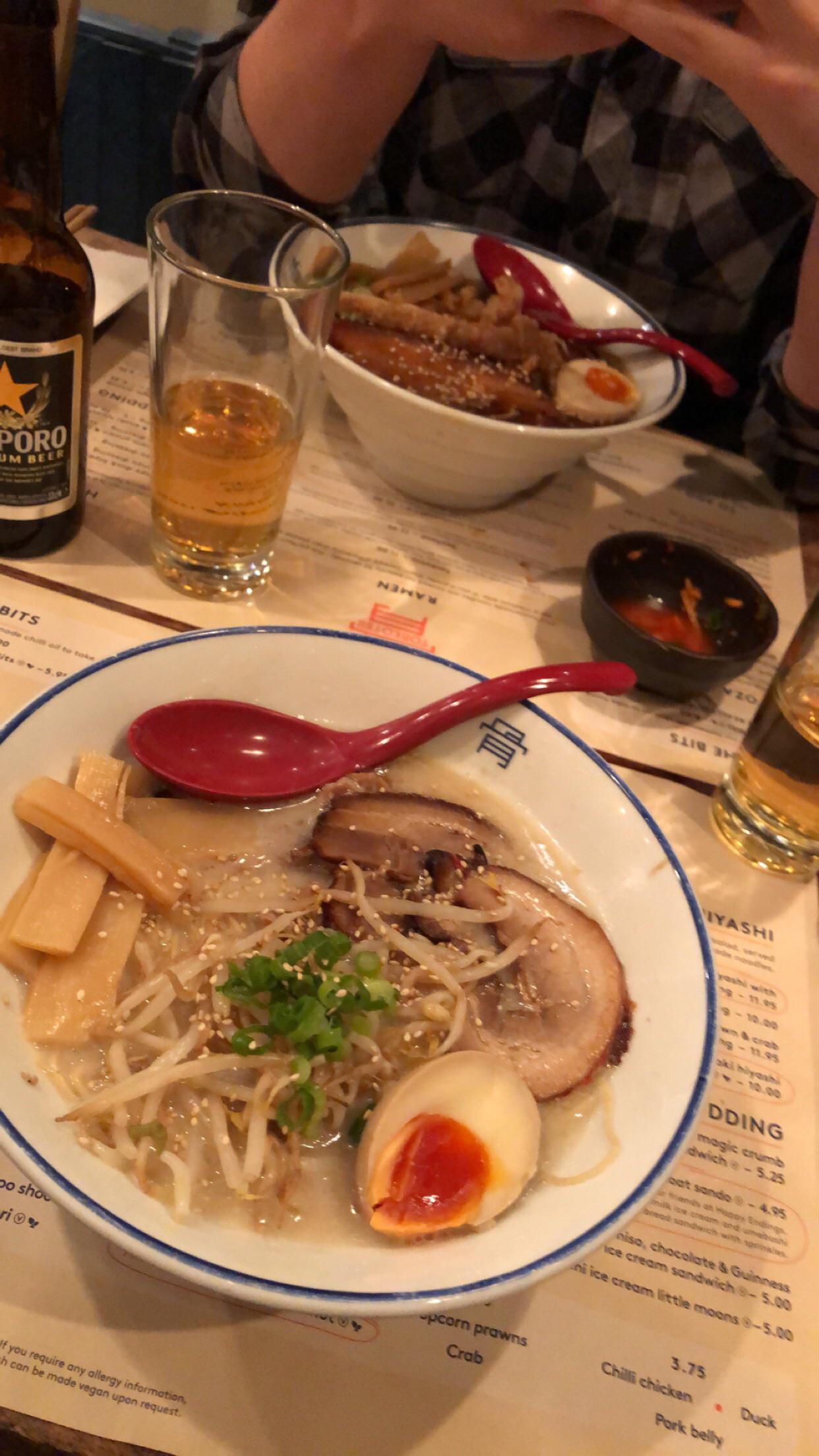 [I ate] Tonkotsu Ramen with extra noodles at Tonkotsu London r/ramen