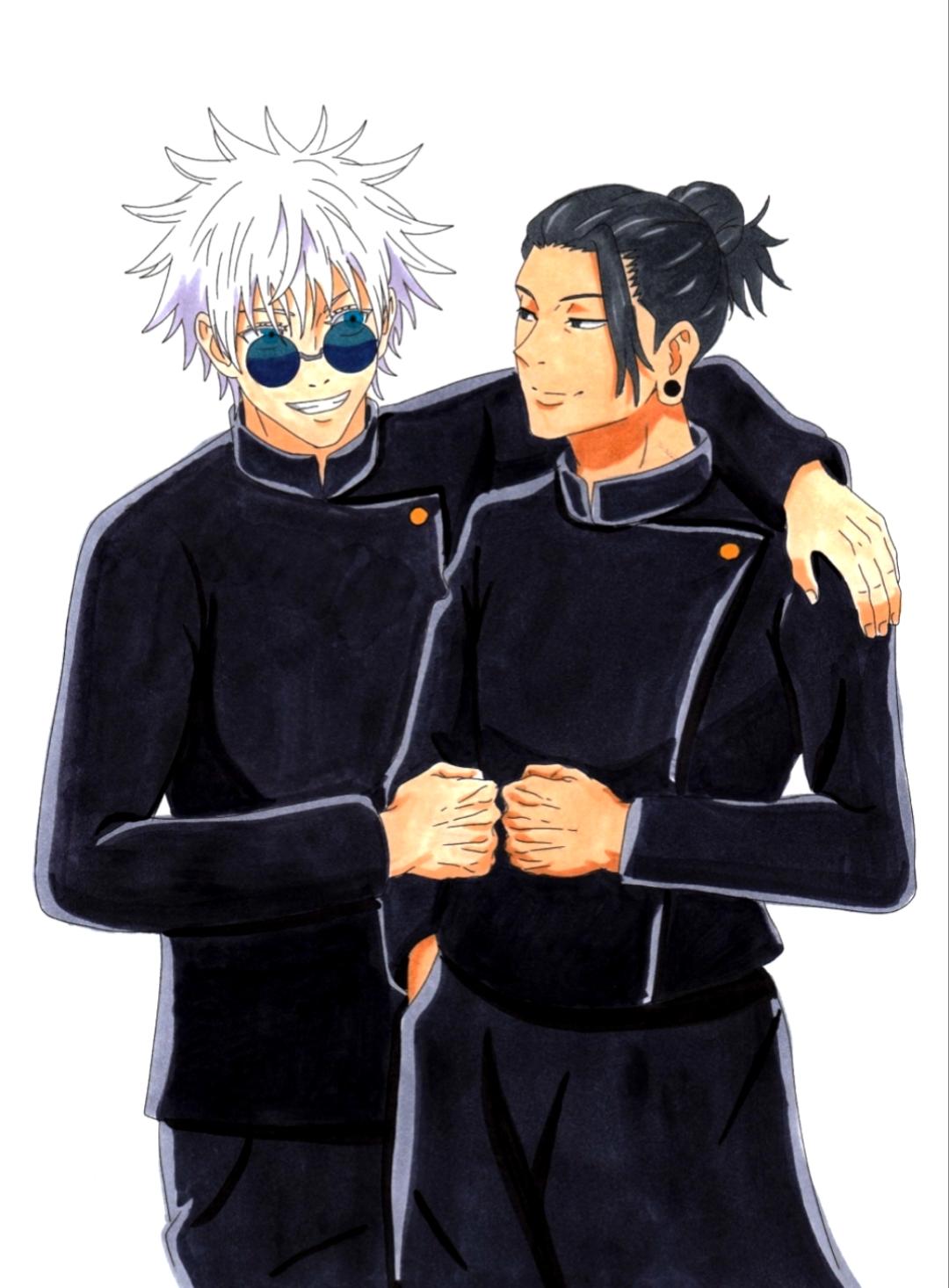my one and only..." Gojo and Geto drawing I've made, to appreciate