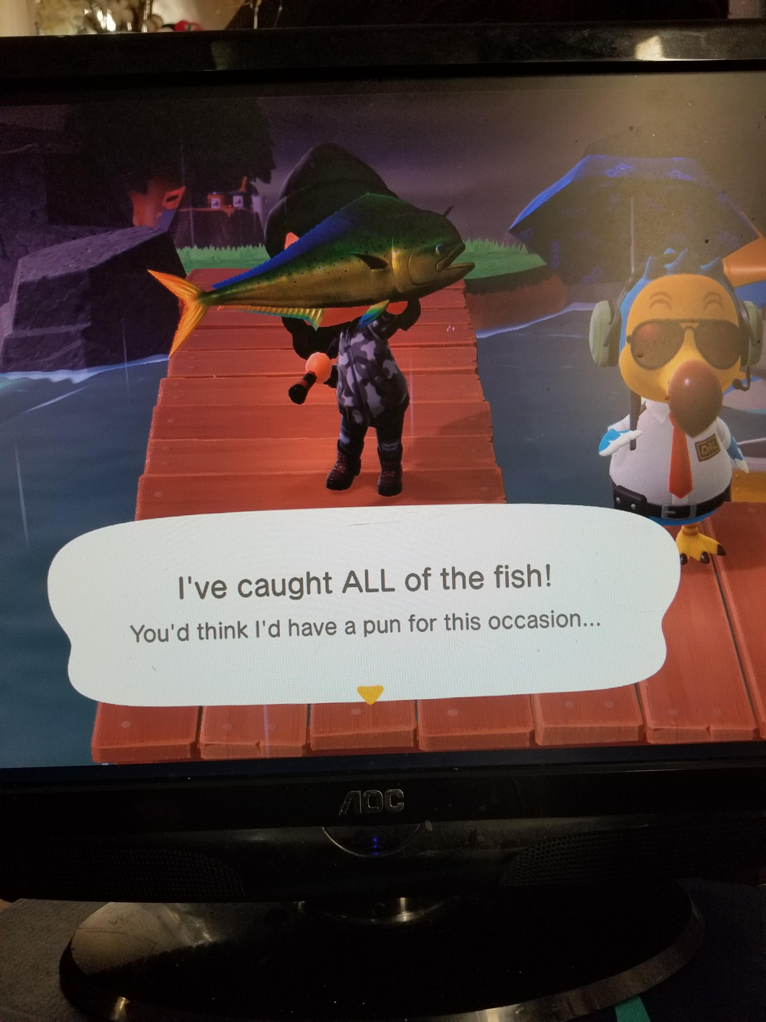 For many years I've wanted to catch all of the fish in Animal Crossing