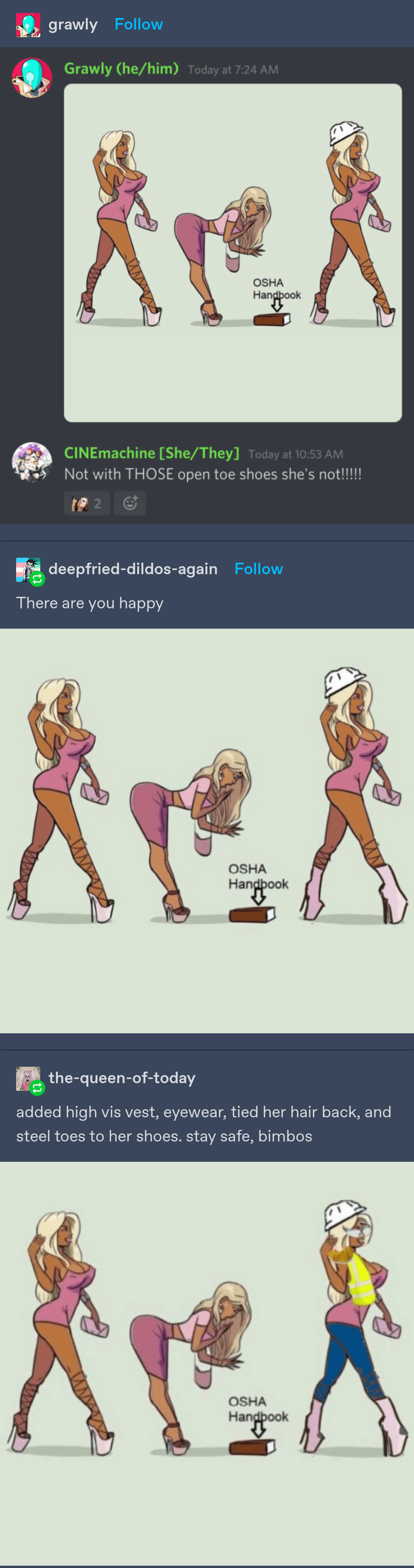 stay safe bimbos r/tumblr