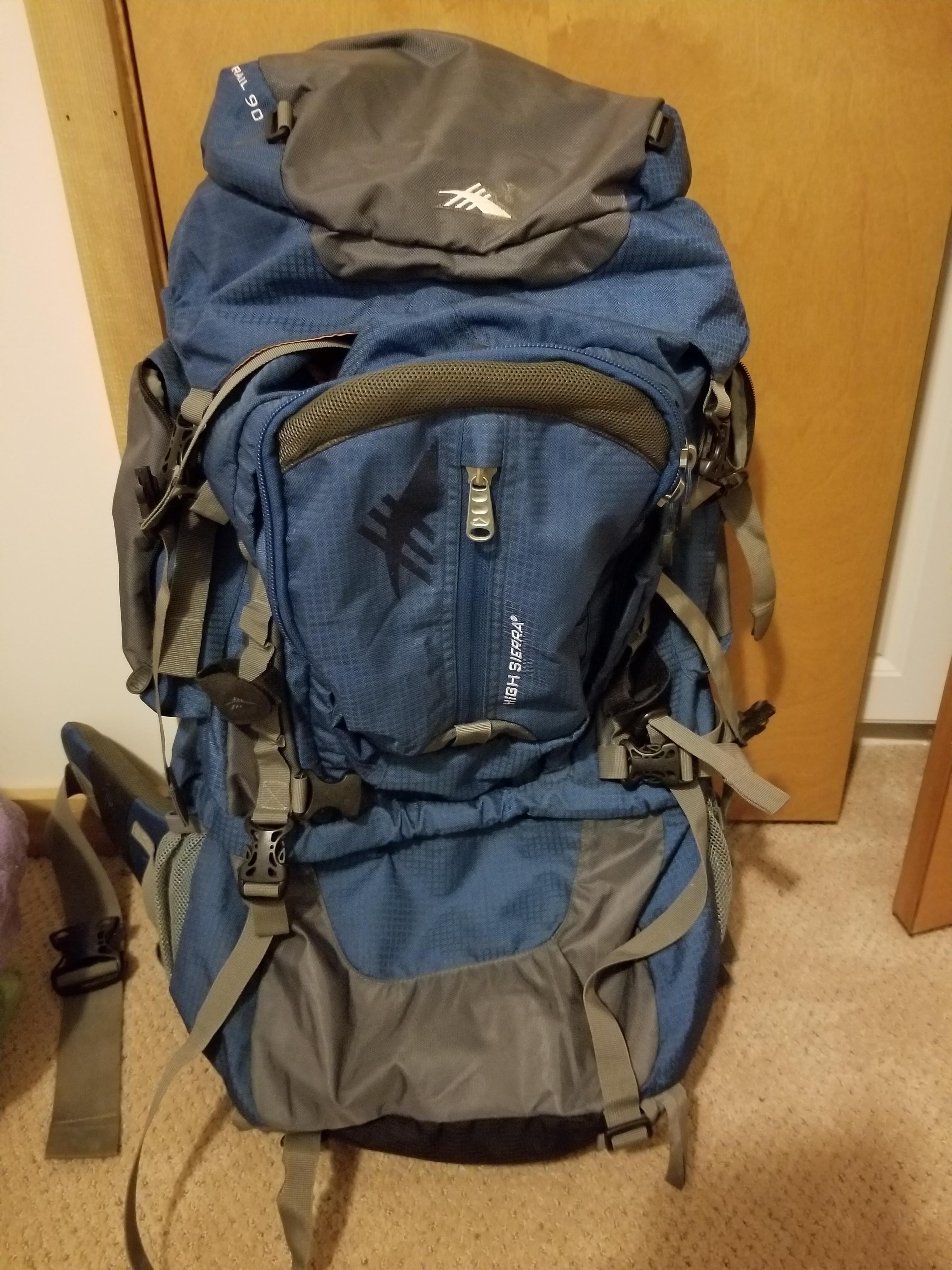 My Backpack is too Damn Big. I've got a High Sierra Long Trail 90. Yeah