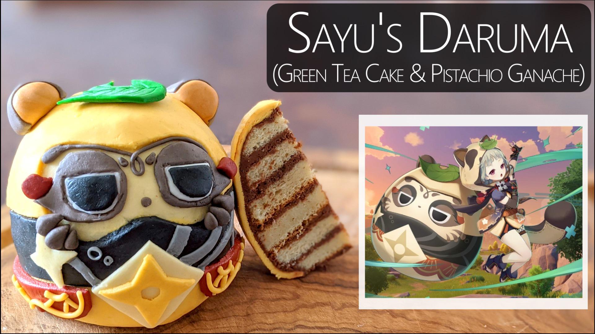 I made a green tea and pistachio cake for Sayu's release🍃