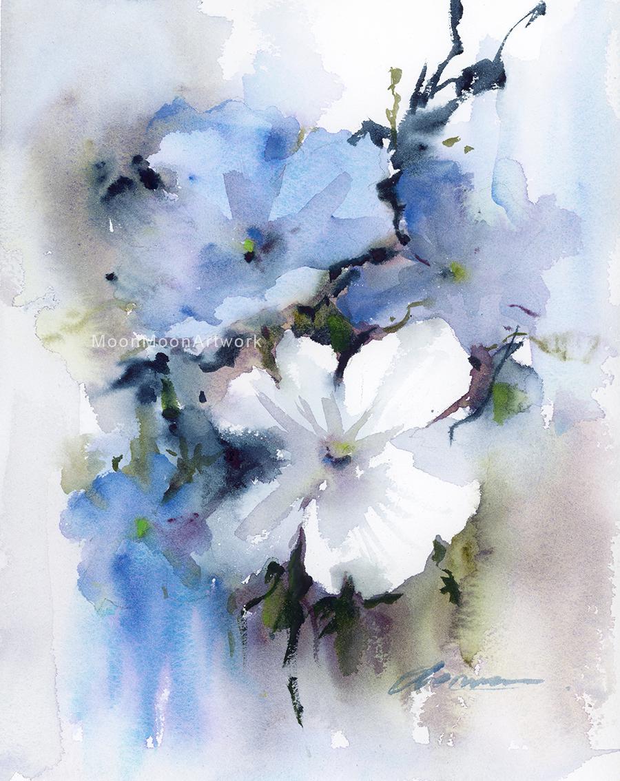 Loose flowers in Watercolor. If you are interested in my painting
