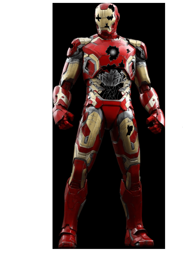 w.i.p destroyed iron man ver 1 ironman