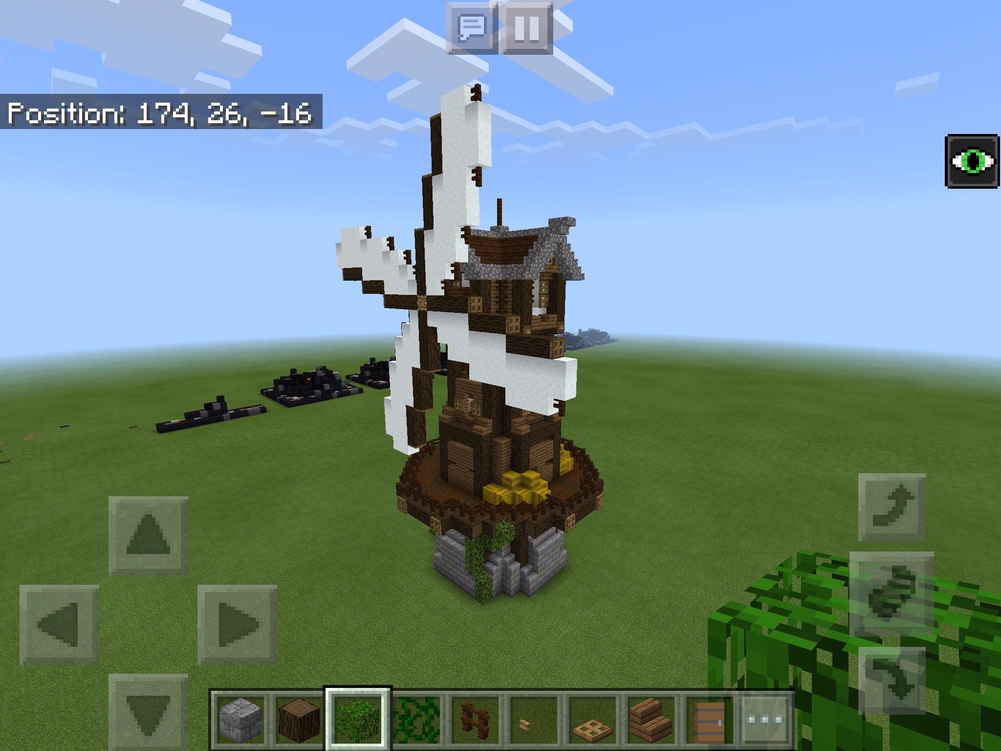 A medieval Windmill. Minecraft