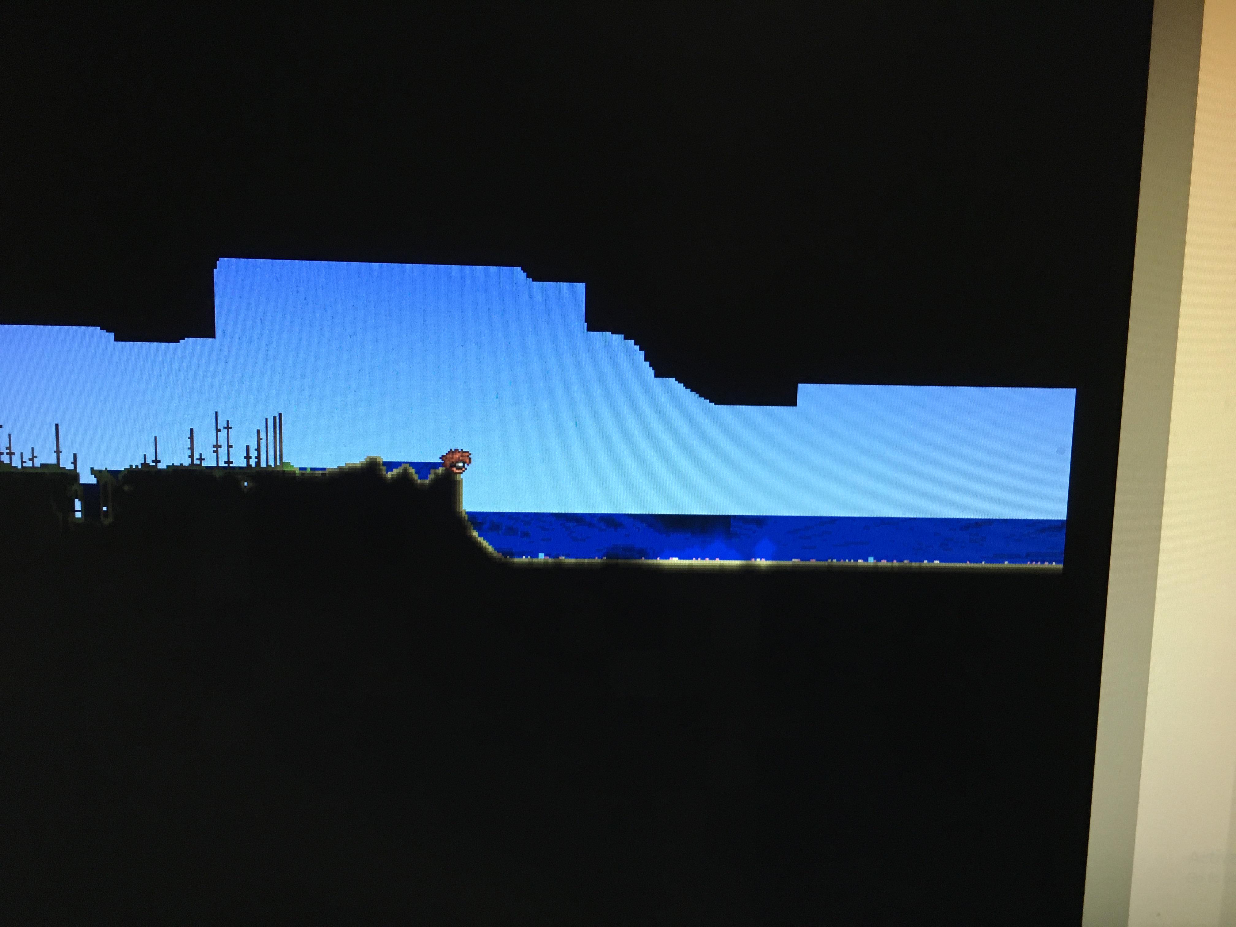 This worlds ocean is completely flat Terraria