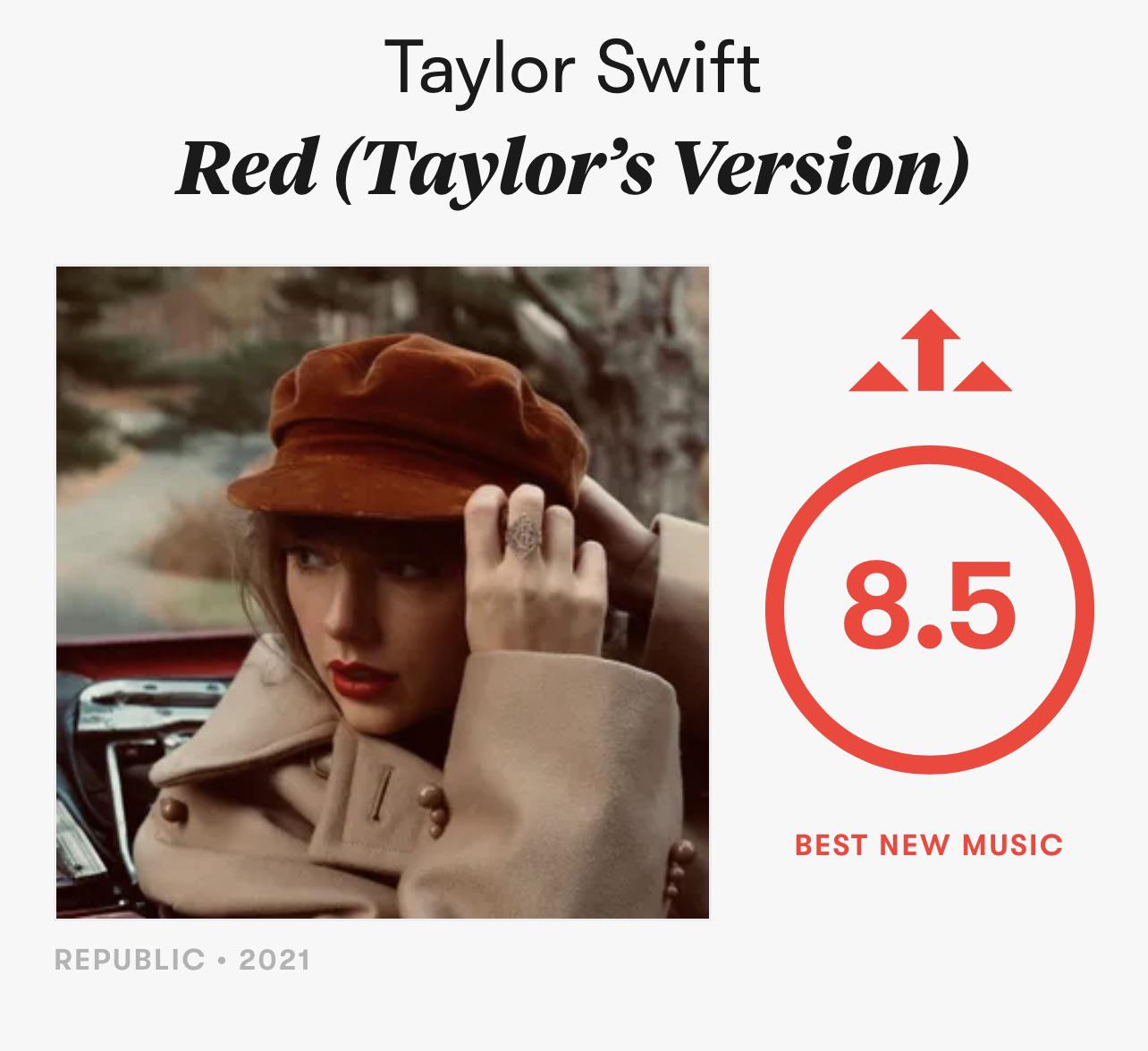 Pitchfork gave Red (Taylor’s Version) Best New Music! r/TaylorSwift