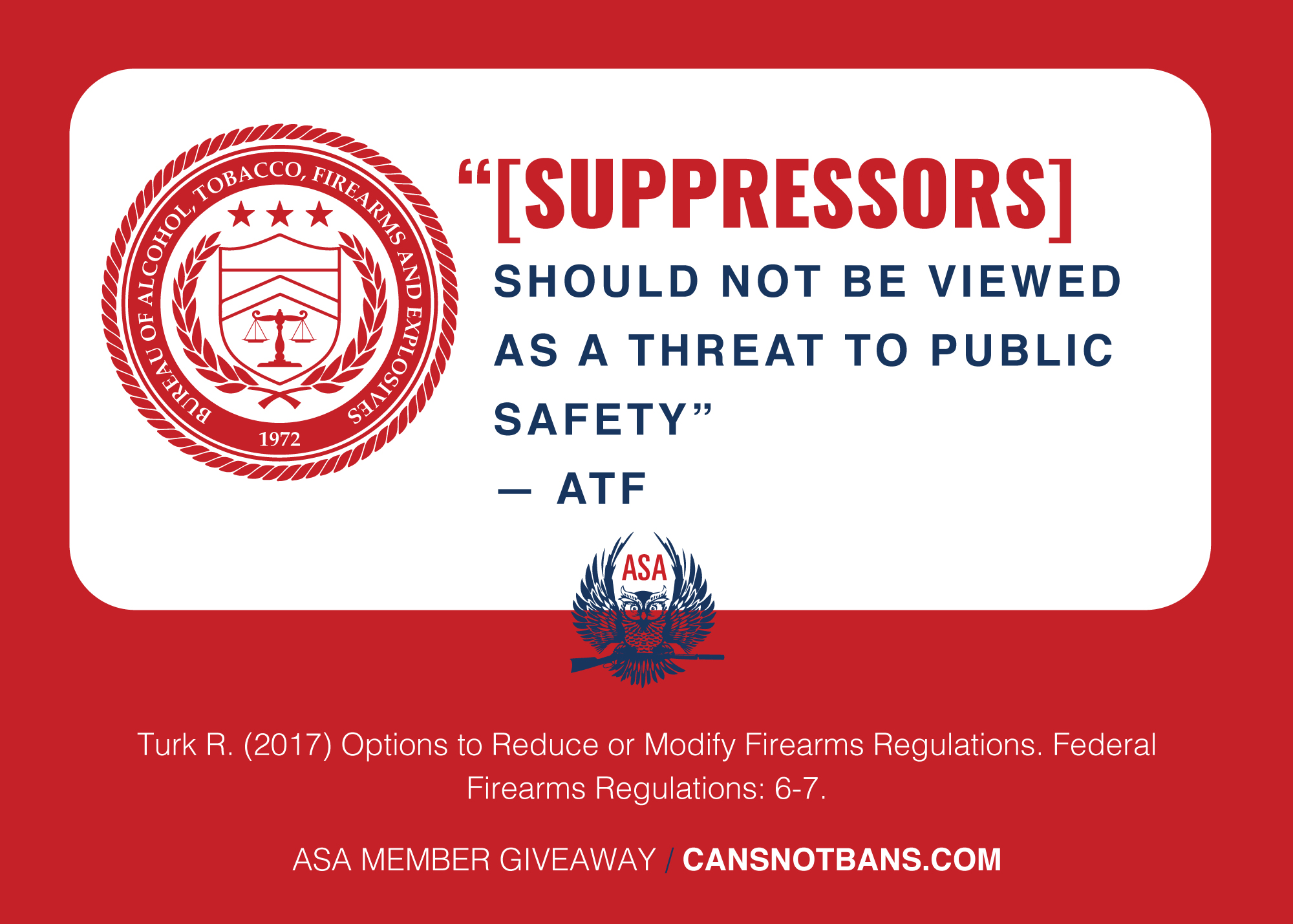 Reminder that even ATF thinks suppressors should be removed from the