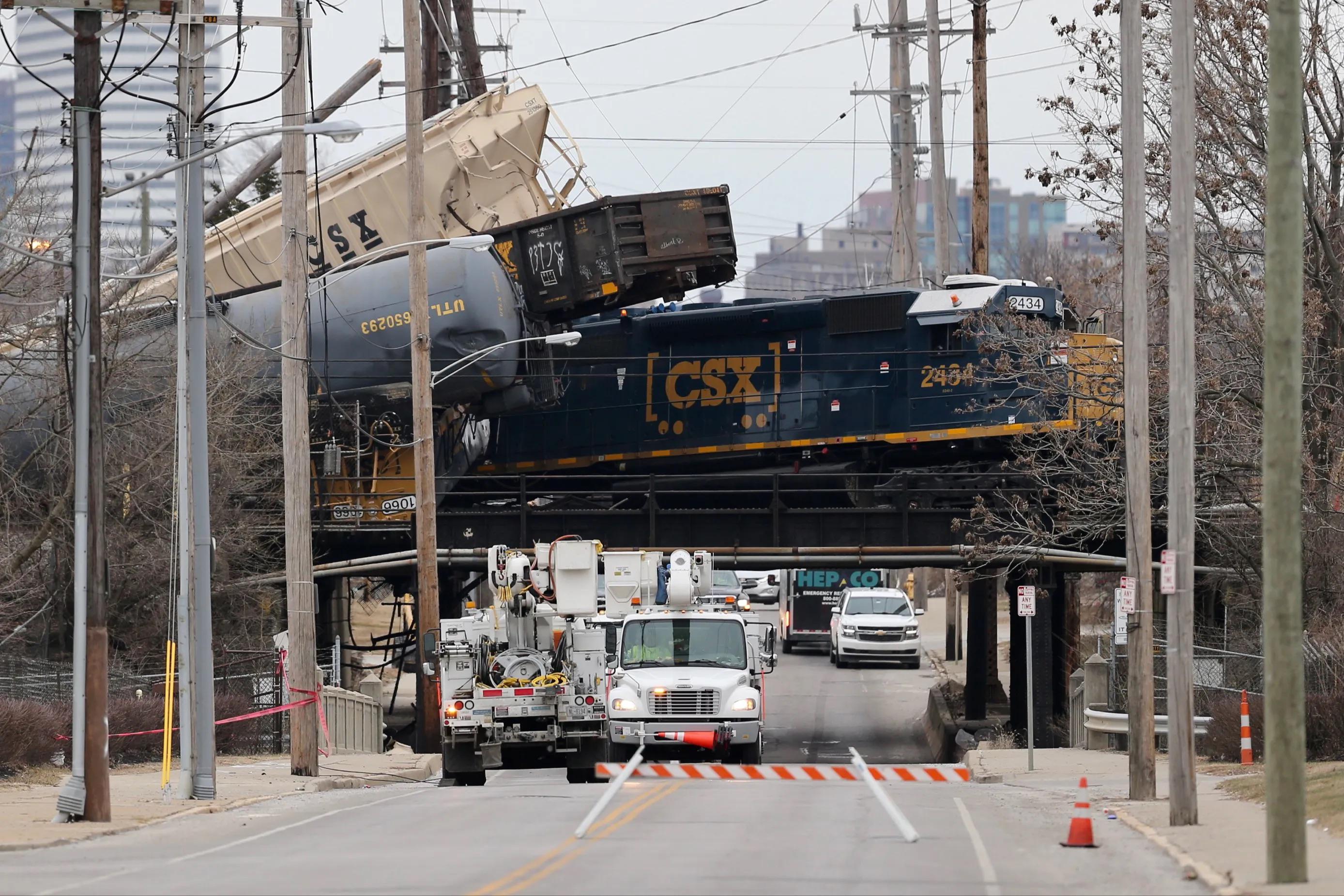 Train Derailment in Museum Center, Cincinnati, Ohio today no Injuries