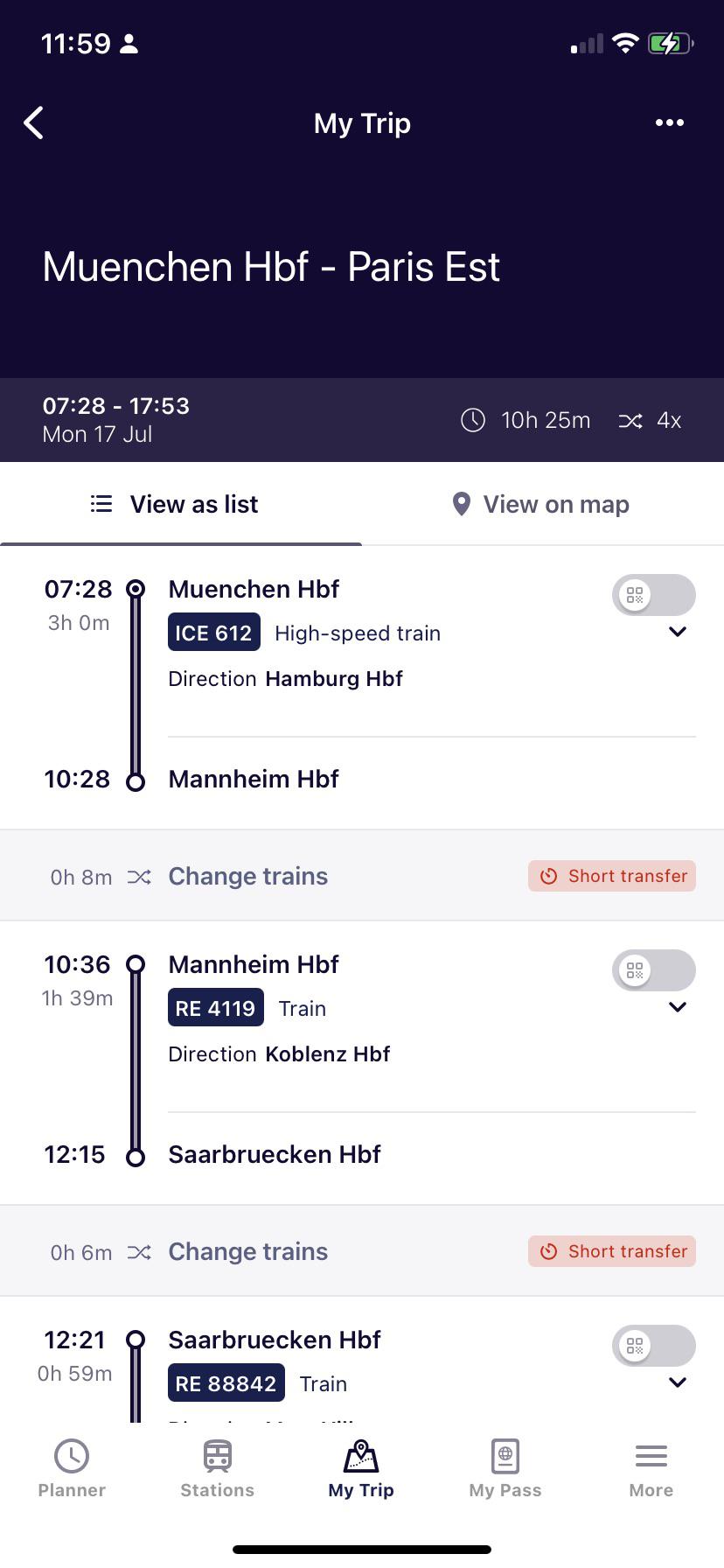 Munich to Paris r/Interrail