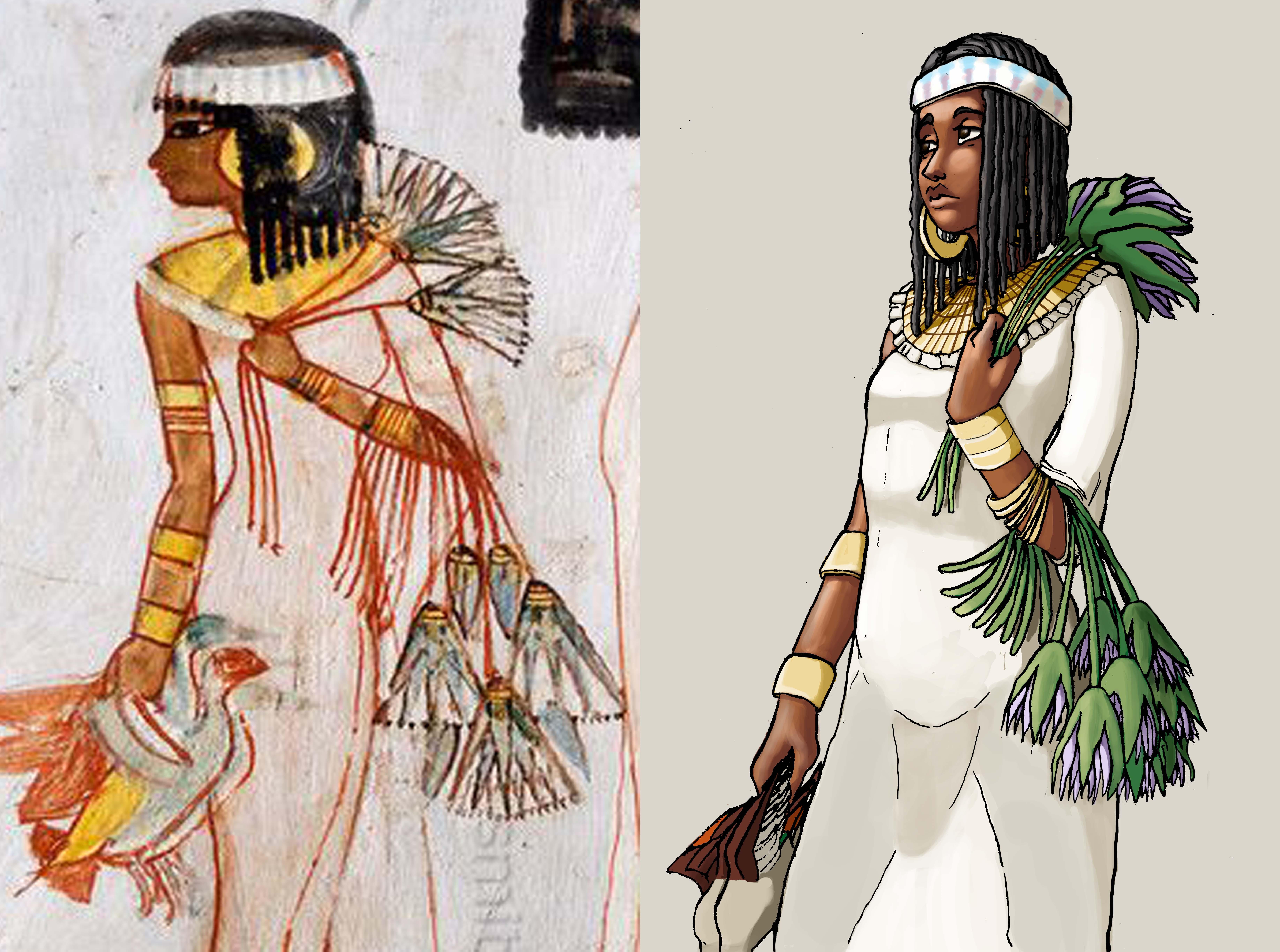 Another Ancient Egyptian Art Redrawn in my style. r/ancientegypt