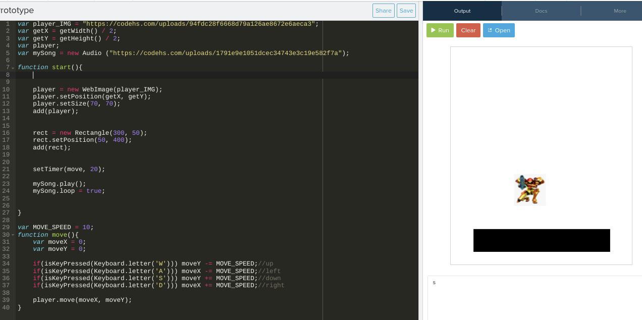 Adding Collision in JavaScript codehs