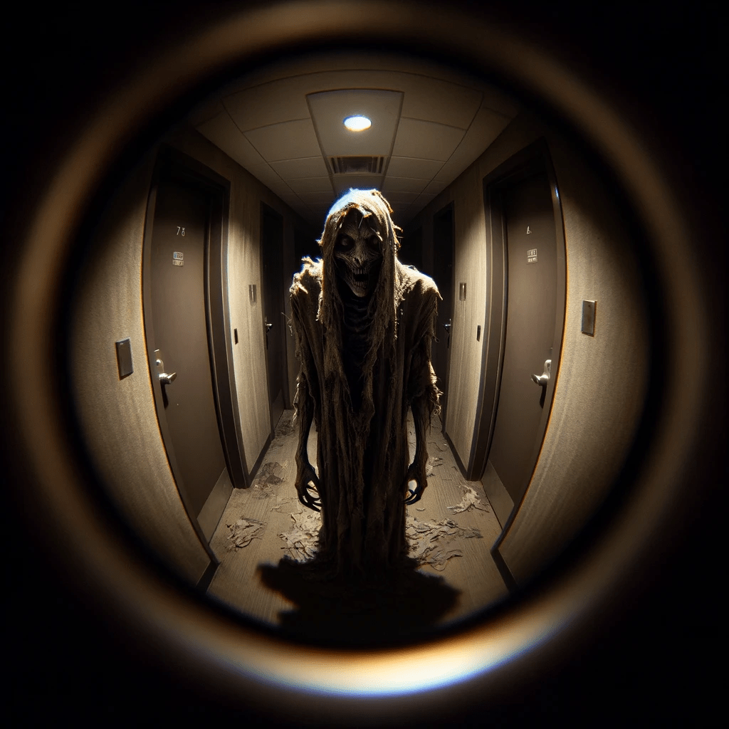 DALLE depicted one of my nightmares. Night. Something is scratching at