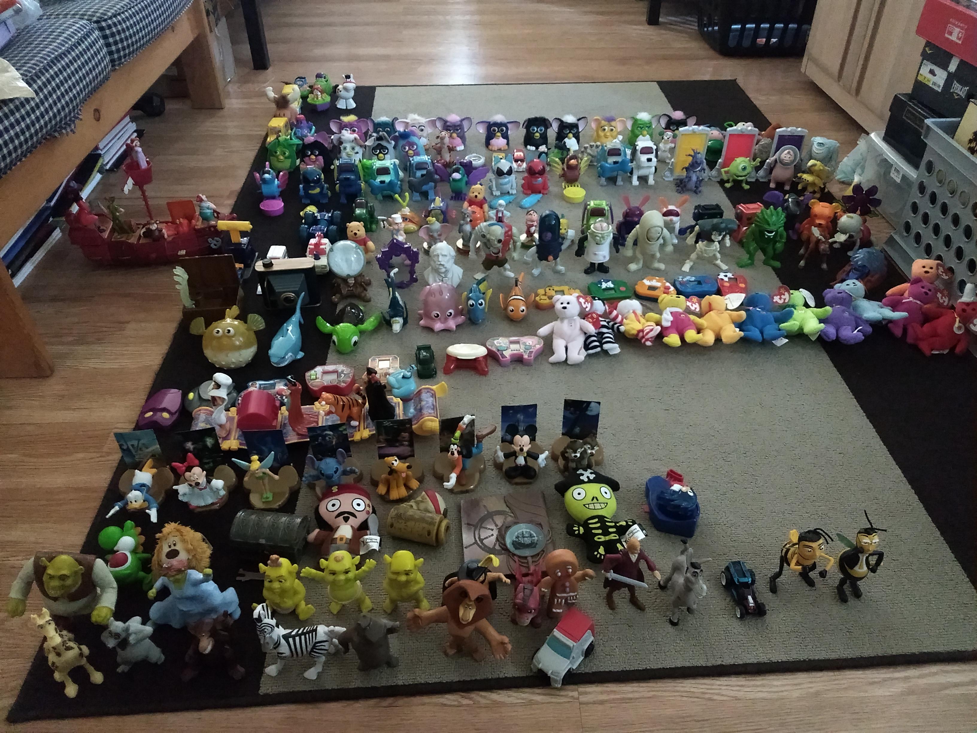 My mcdonalds toy collection 19942008, lines of toys go by year r